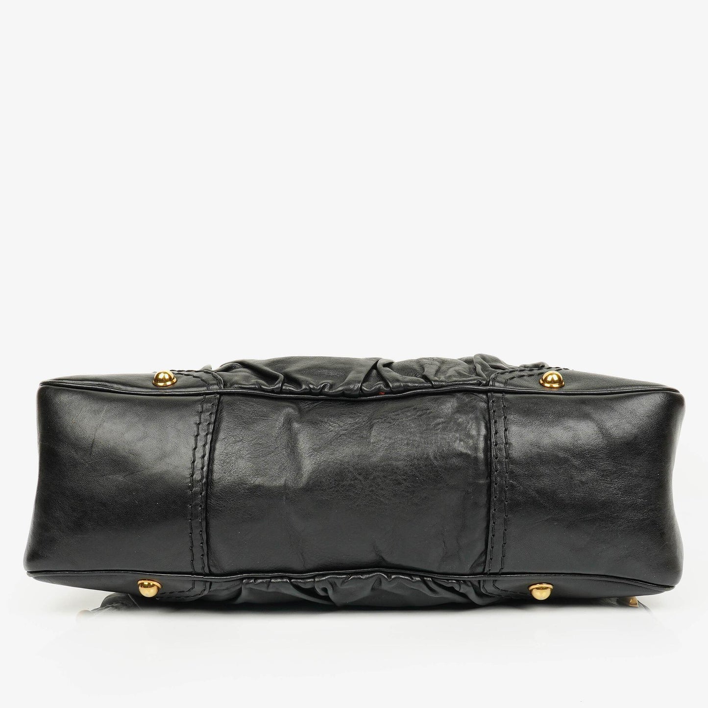 Gucci Black Leather Medium Jockey Hobo Bag