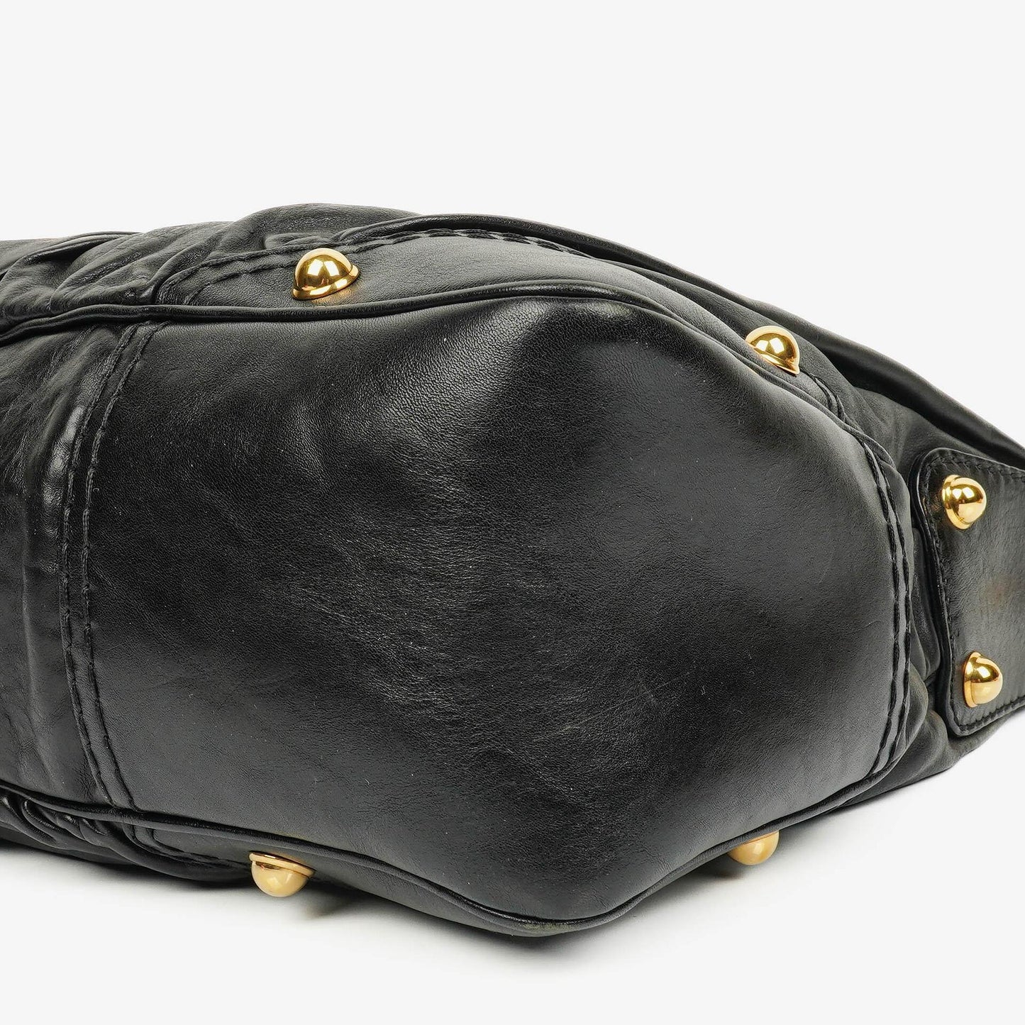 Gucci Black Leather Medium Jockey Hobo Bag