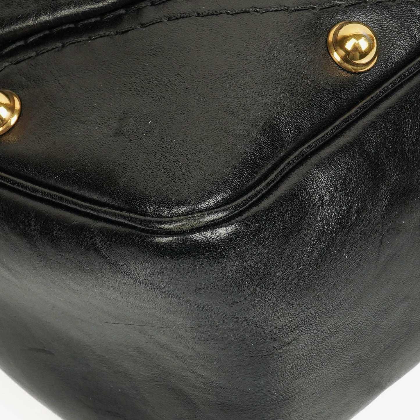 Gucci Black Leather Medium Jockey Hobo Bag
