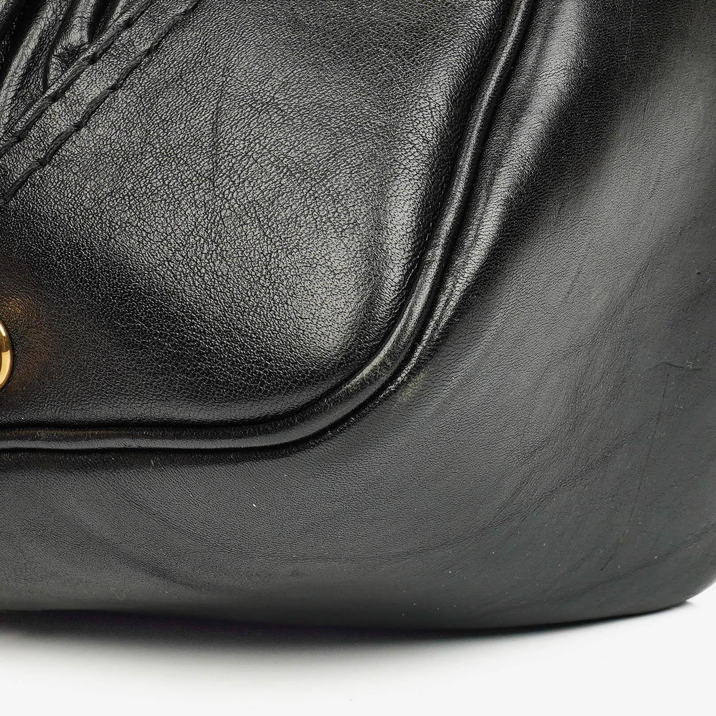 Gucci Black Leather Medium Jockey Hobo Bag