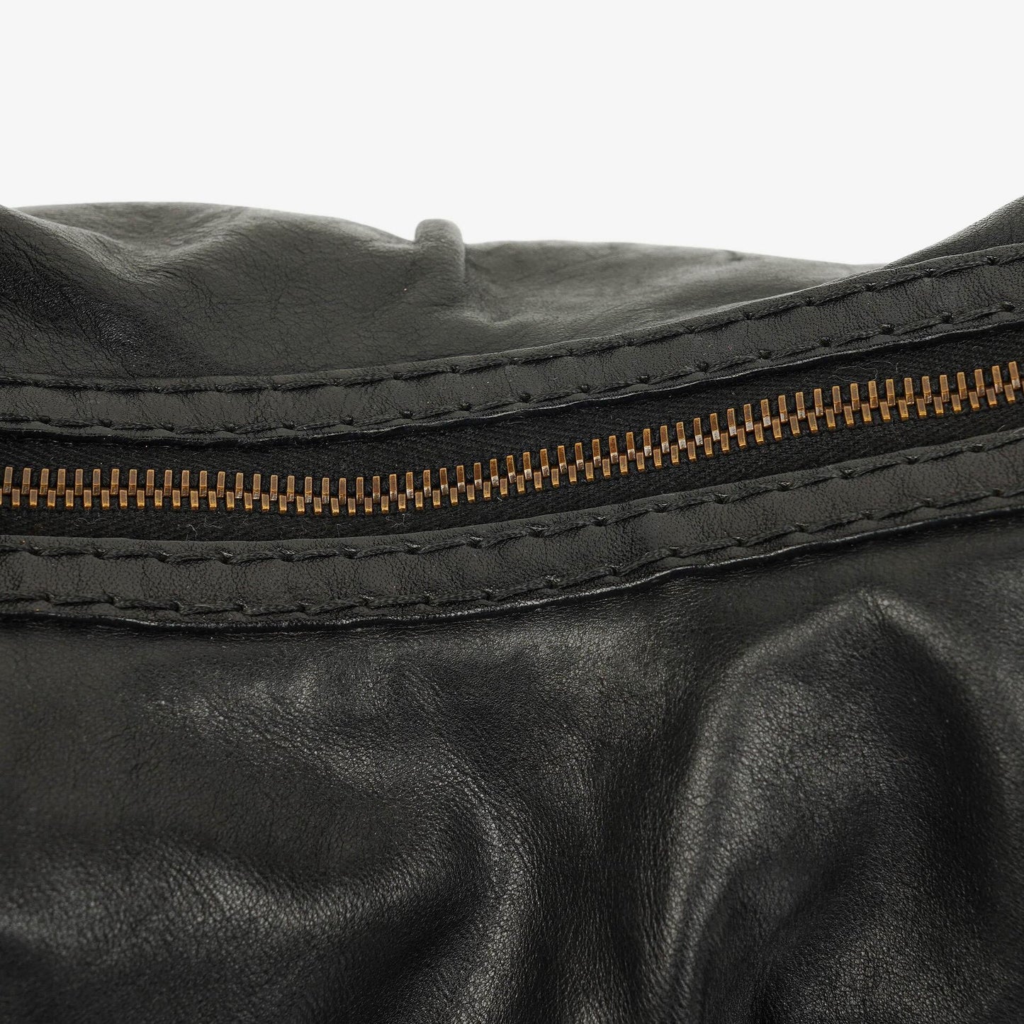 Gucci Black Leather Medium Jockey Hobo Bag