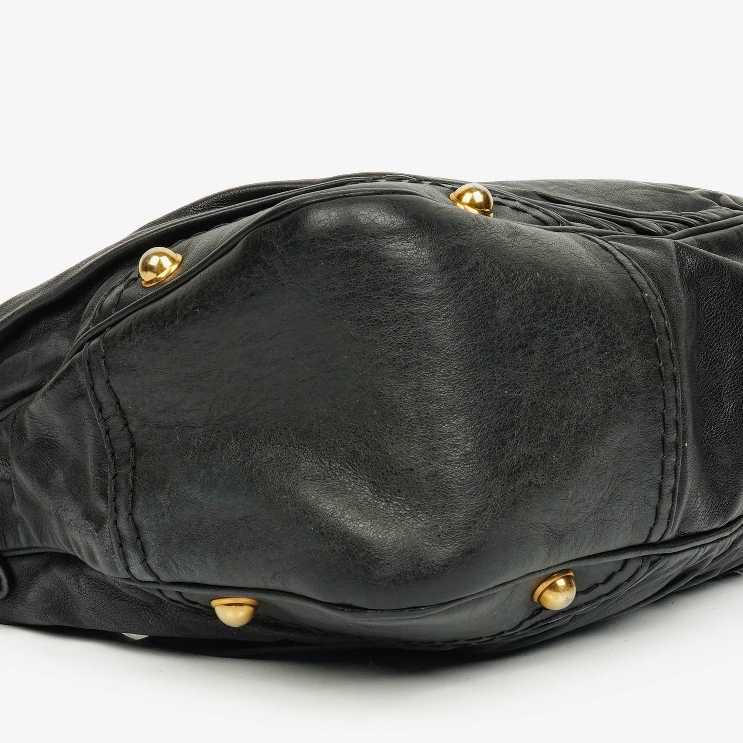 Gucci Black Leather Medium Jockey Hobo Bag