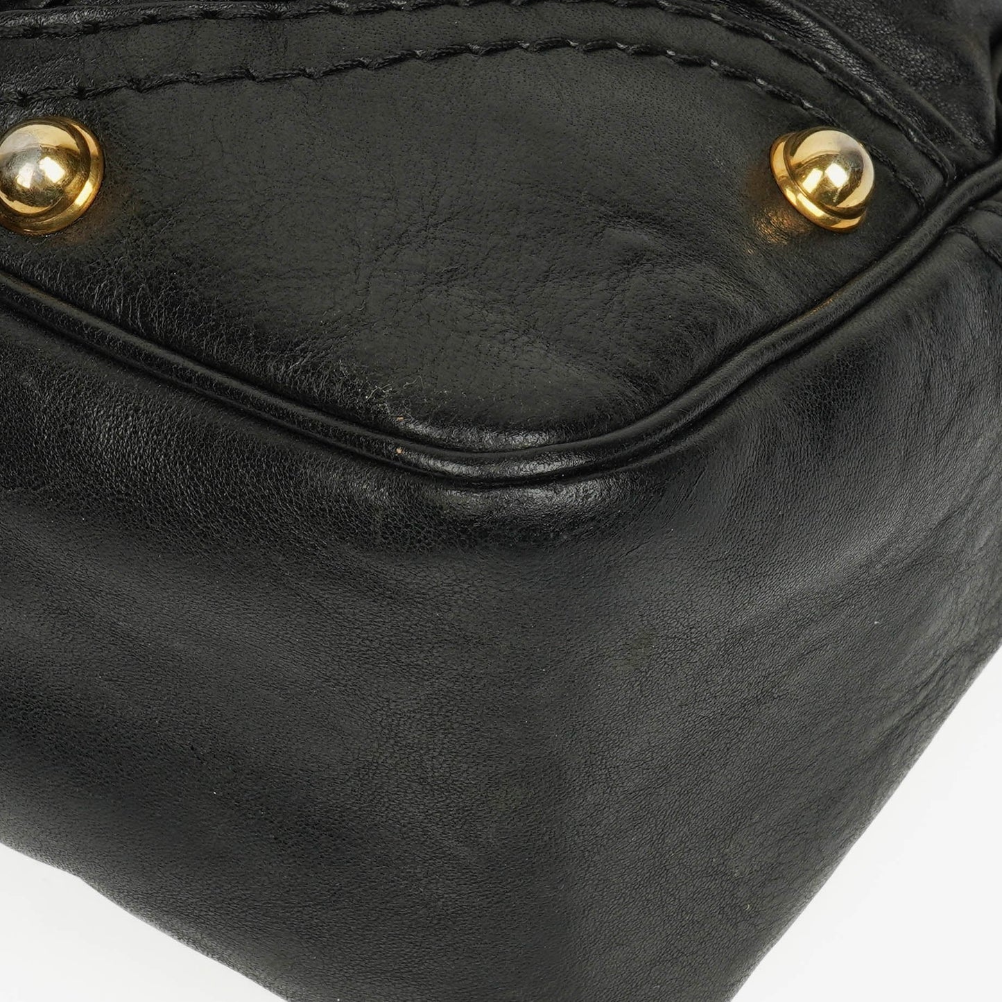 Gucci Black Leather Medium Jockey Hobo Bag