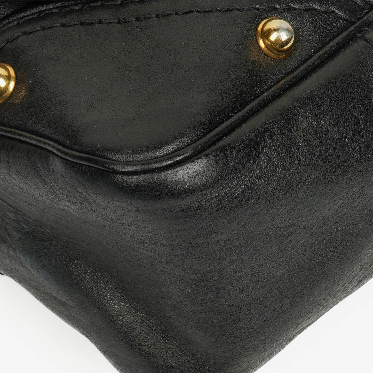 Gucci Black Leather Medium Jockey Hobo Bag
