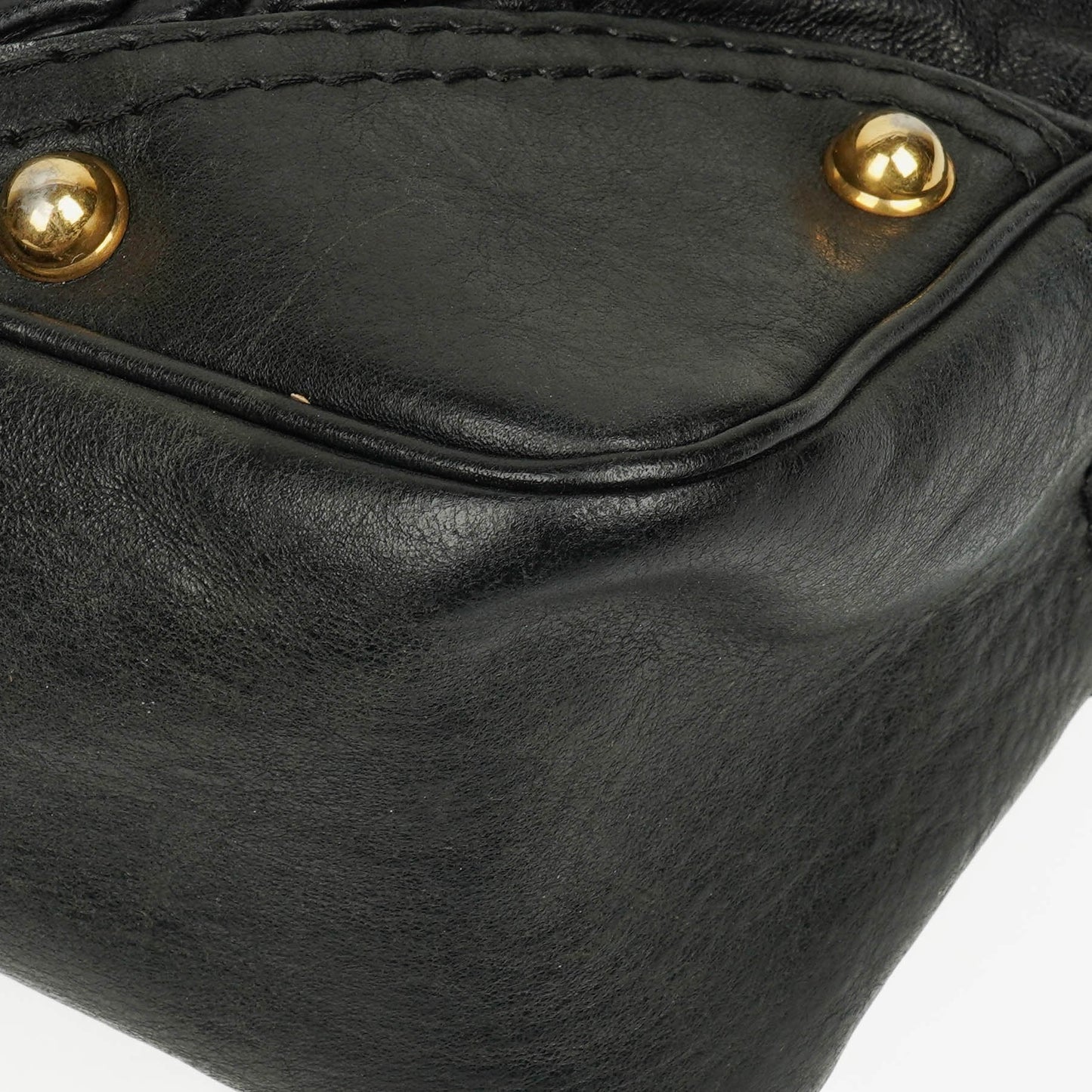Gucci Black Leather Medium Jockey Hobo Bag