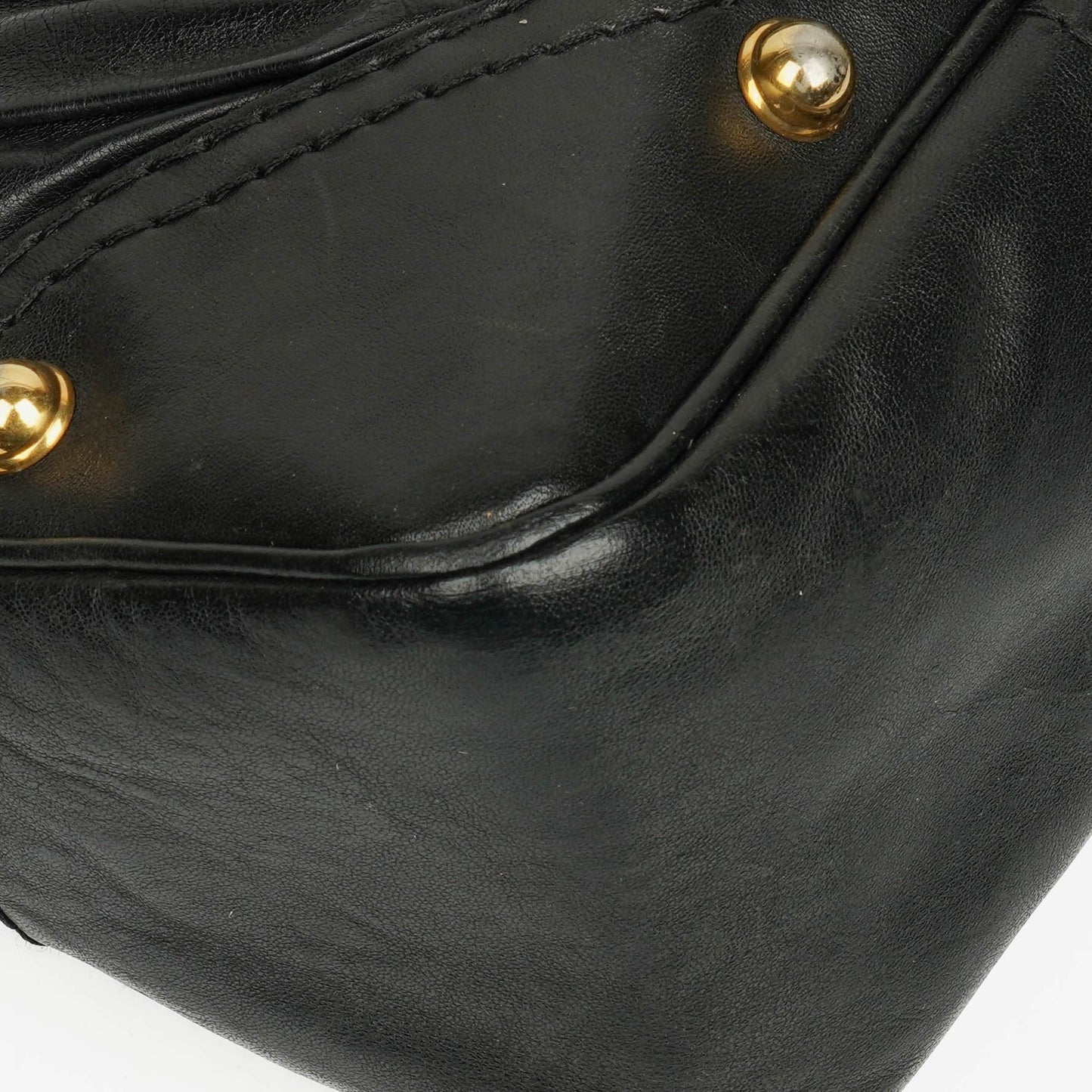 Gucci Black Leather Medium Jockey Hobo Bag