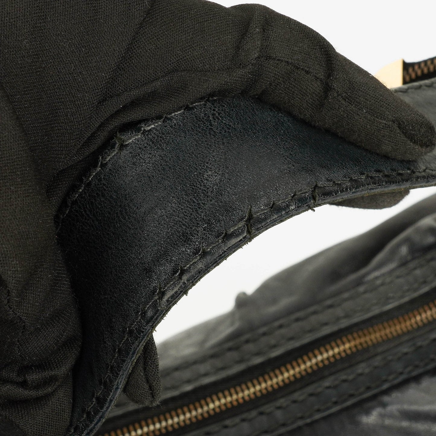 Gucci Black Leather Medium Jockey Hobo Bag