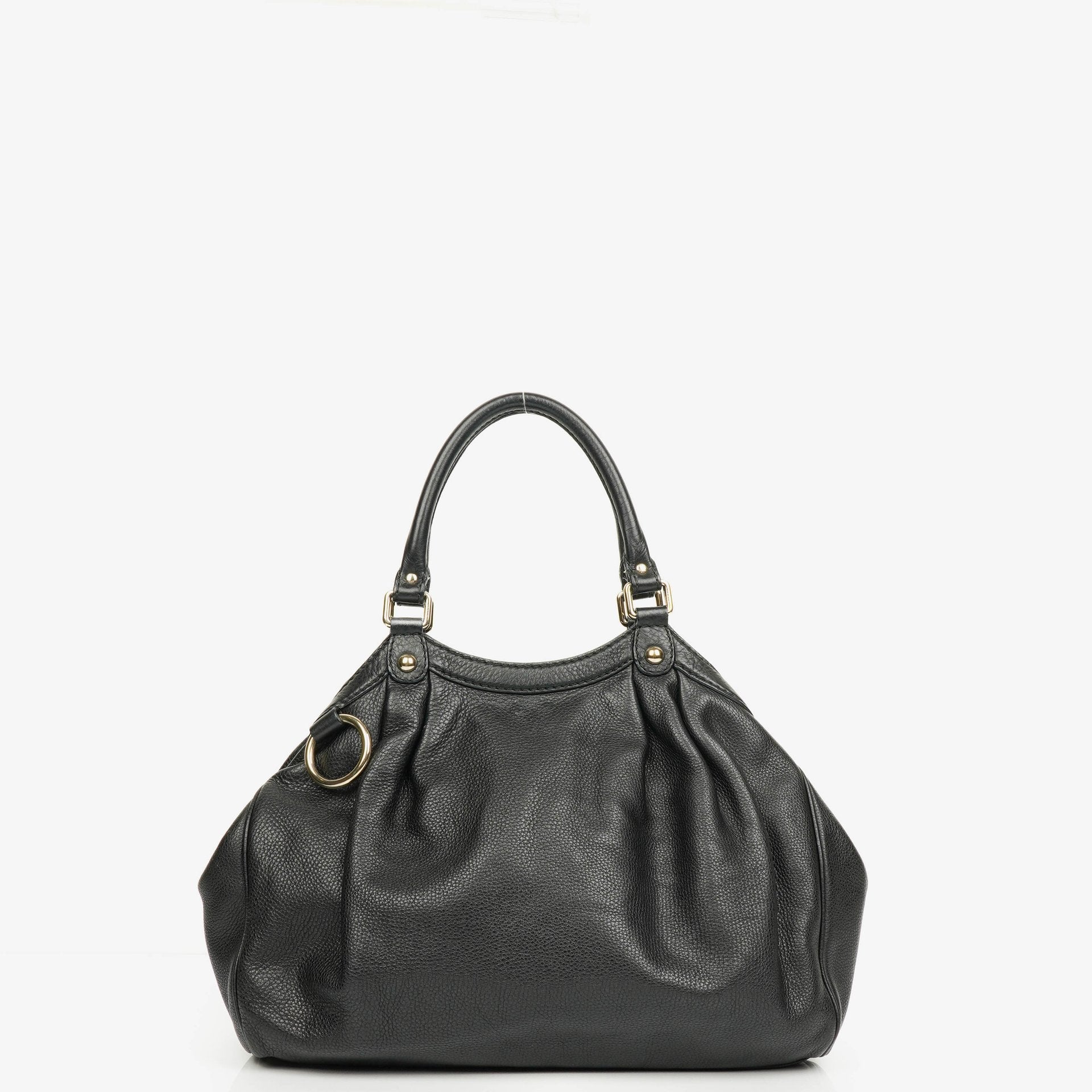 Gucci Black Leather Sukey Shoulder Hobo Bag