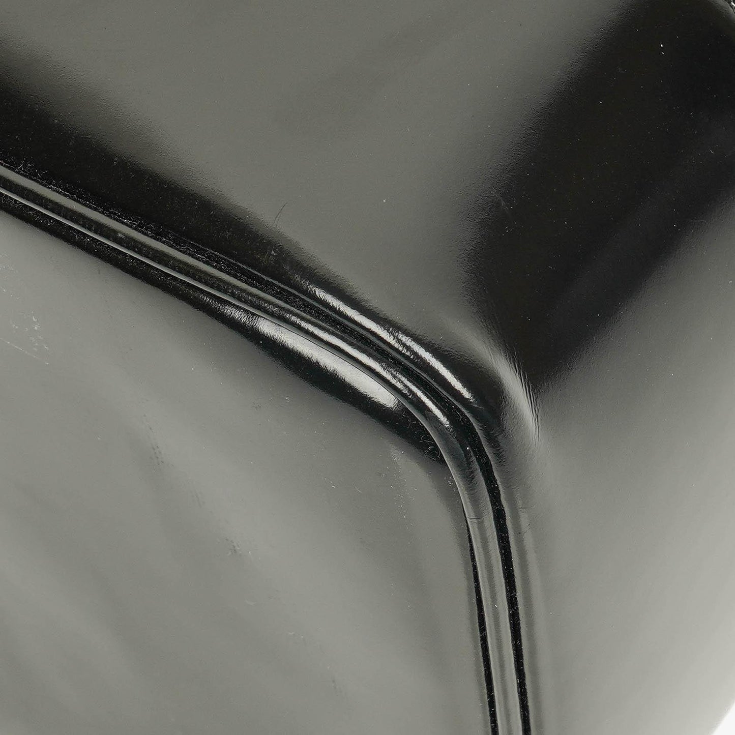 Gucci Black Patent Leather Bamboo Vanity Bag