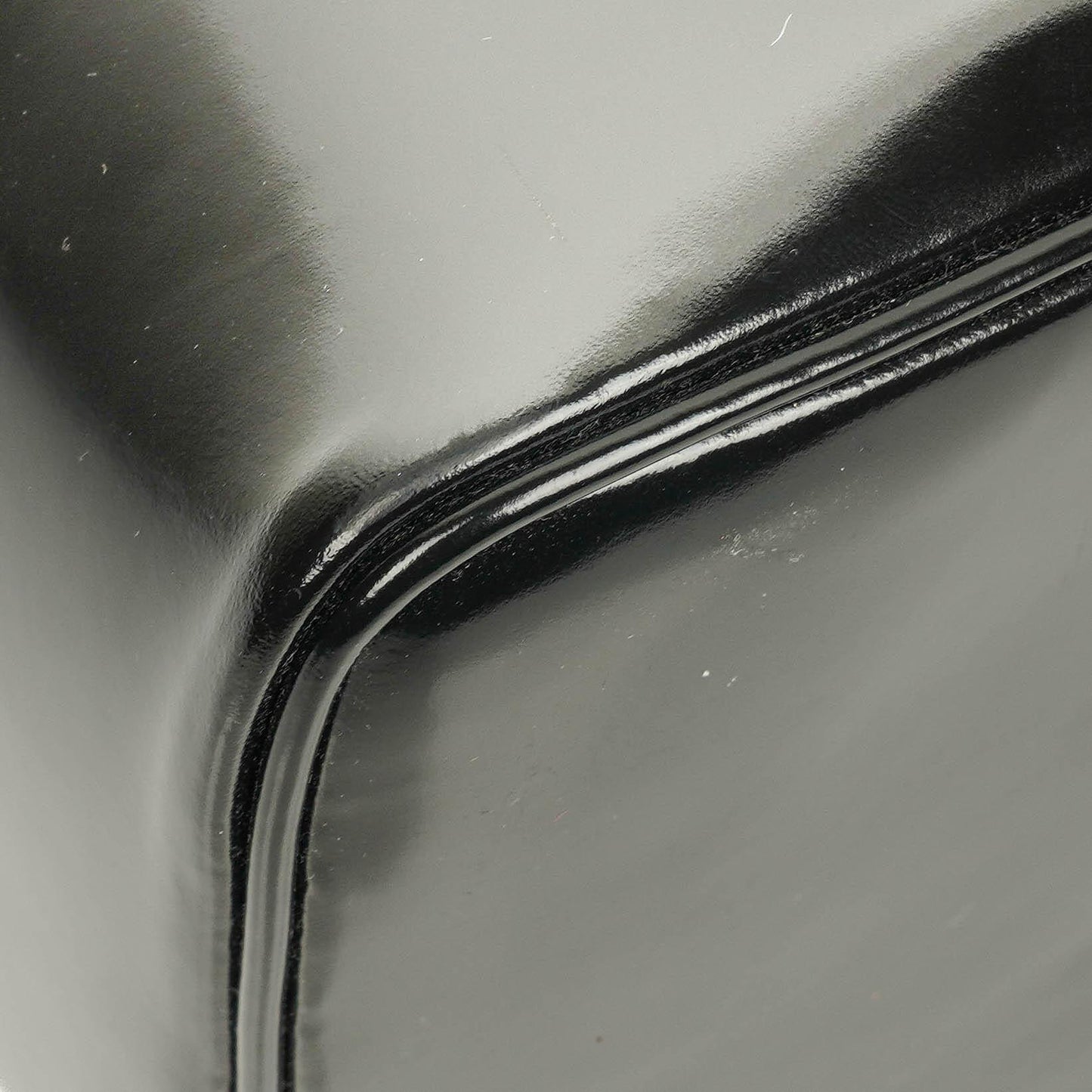 Gucci Black Patent Leather Bamboo Vanity Bag
