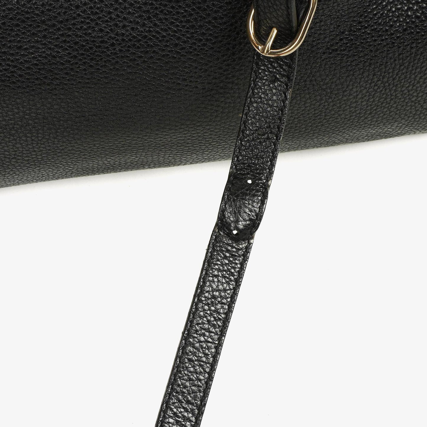 Gucci Black Pebbled Leather Bamboo Shopper Top Handle Large Tote Bag