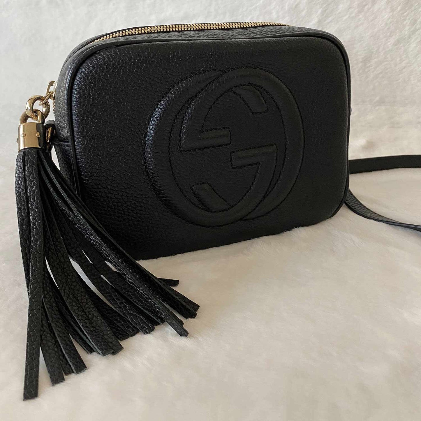 Gucci Soho Leather Canvas Shoulder Bag Style 2