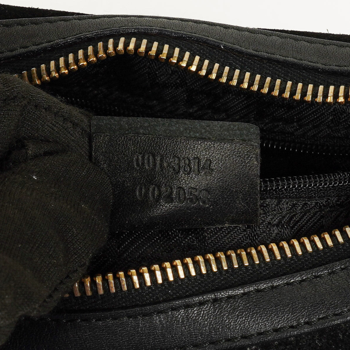 Gucci Black Suede And Leather Shoulder Hobo Bag