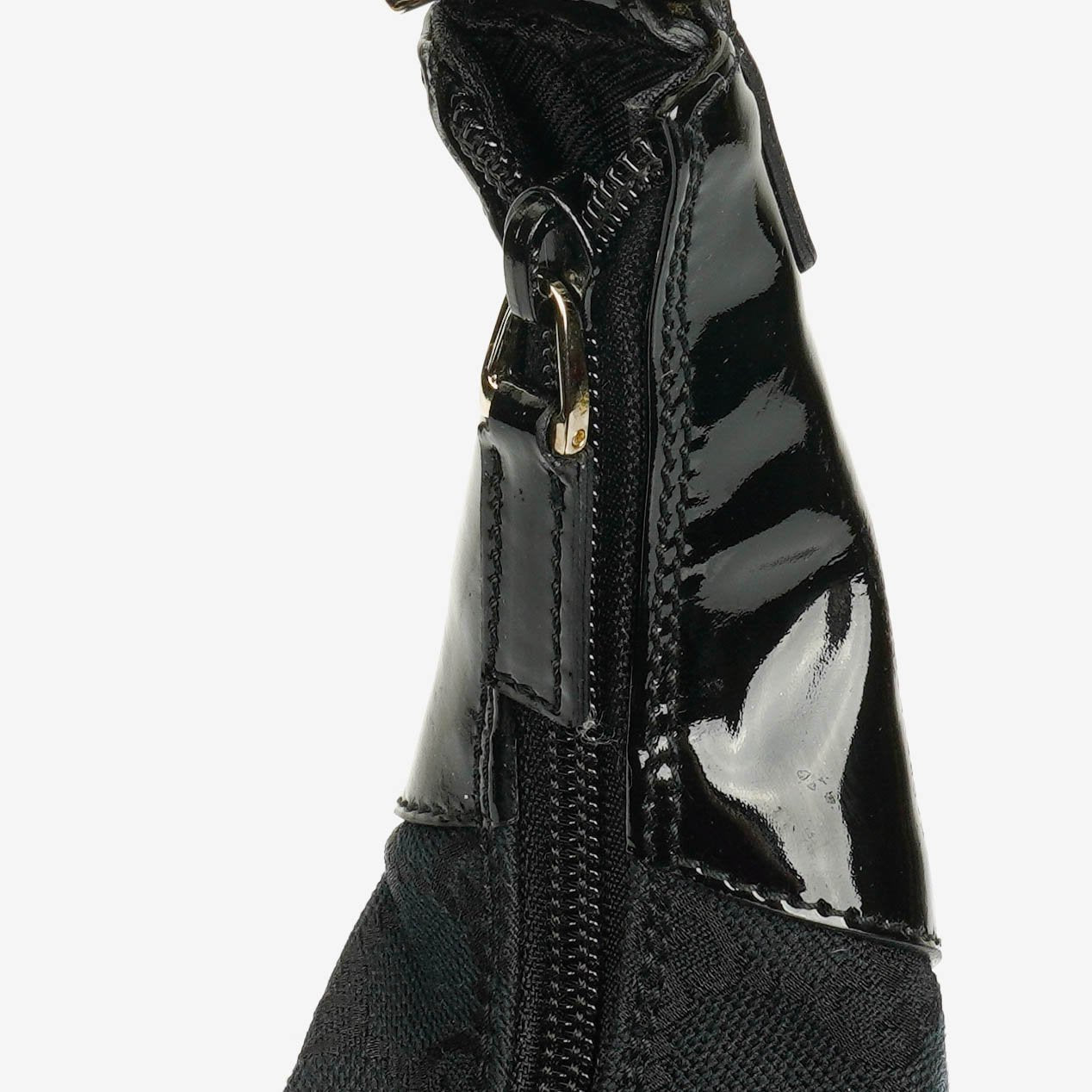 Gucci Black/Navy GG Canvas Braided Handle Ring Hobo Bag
