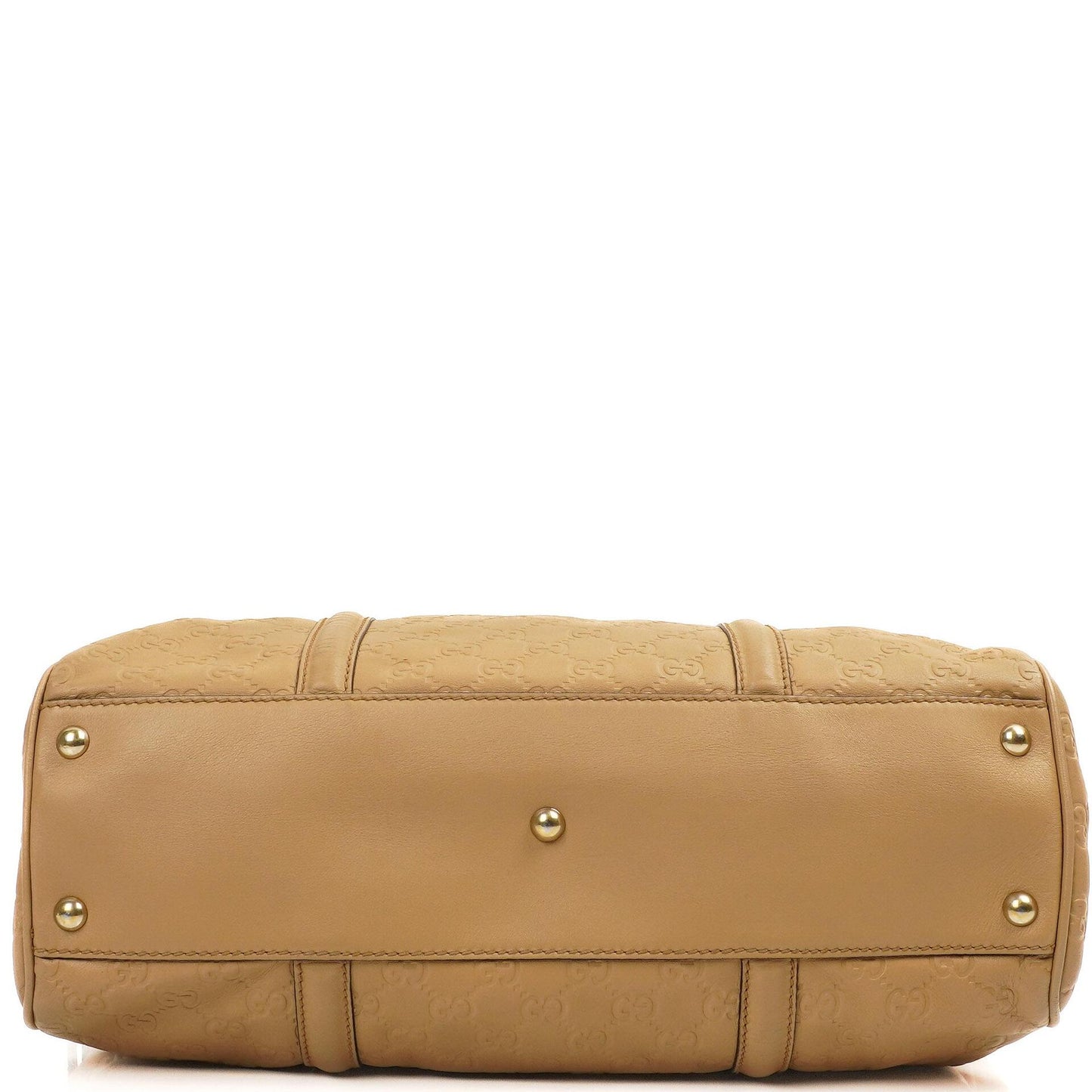 Gucci Britt Beige Guccissima Leather Boston Bag
