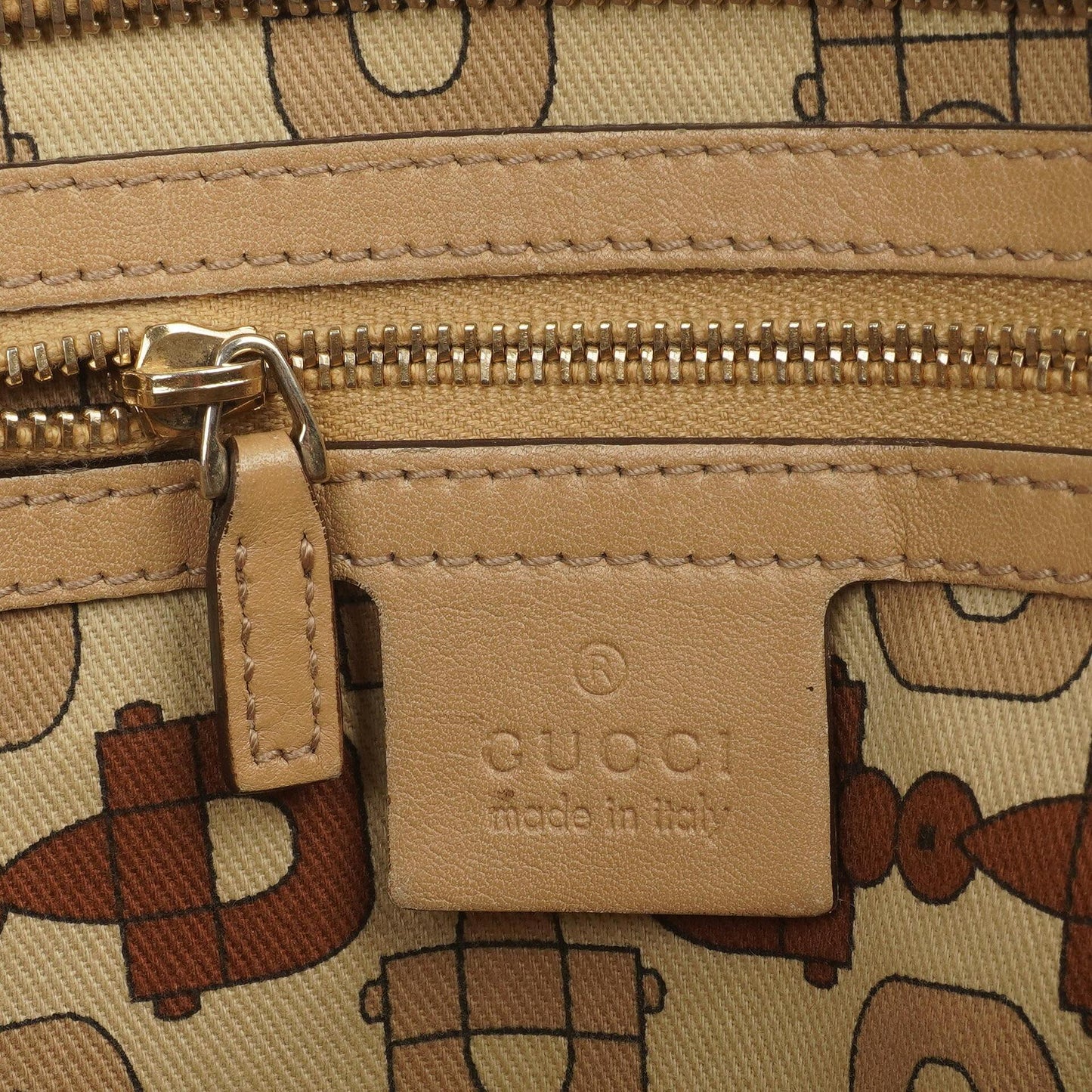 Gucci Britt Beige Guccissima Leather Boston Bag