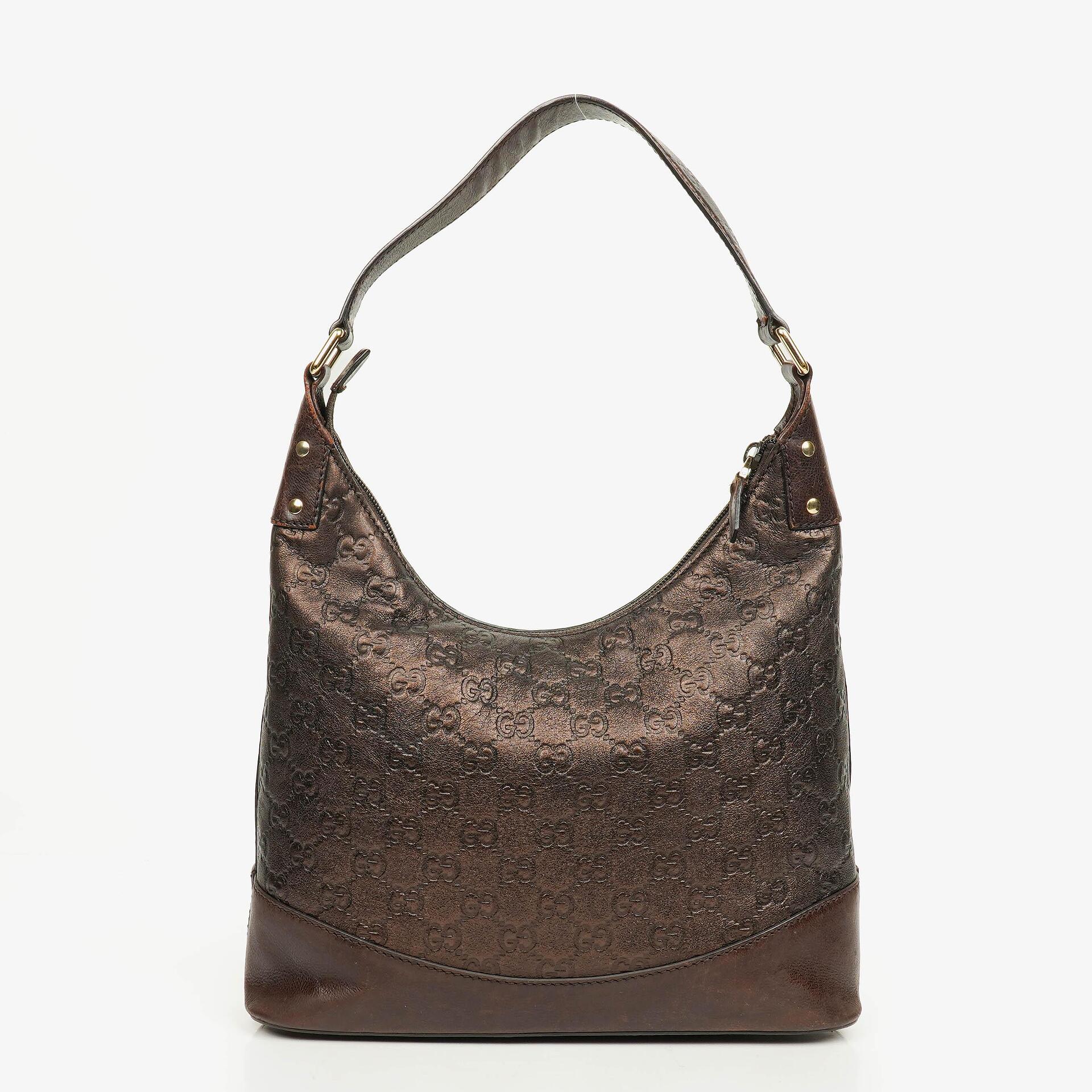 Gucci Bronze Guccissima Leather Hobo Bag