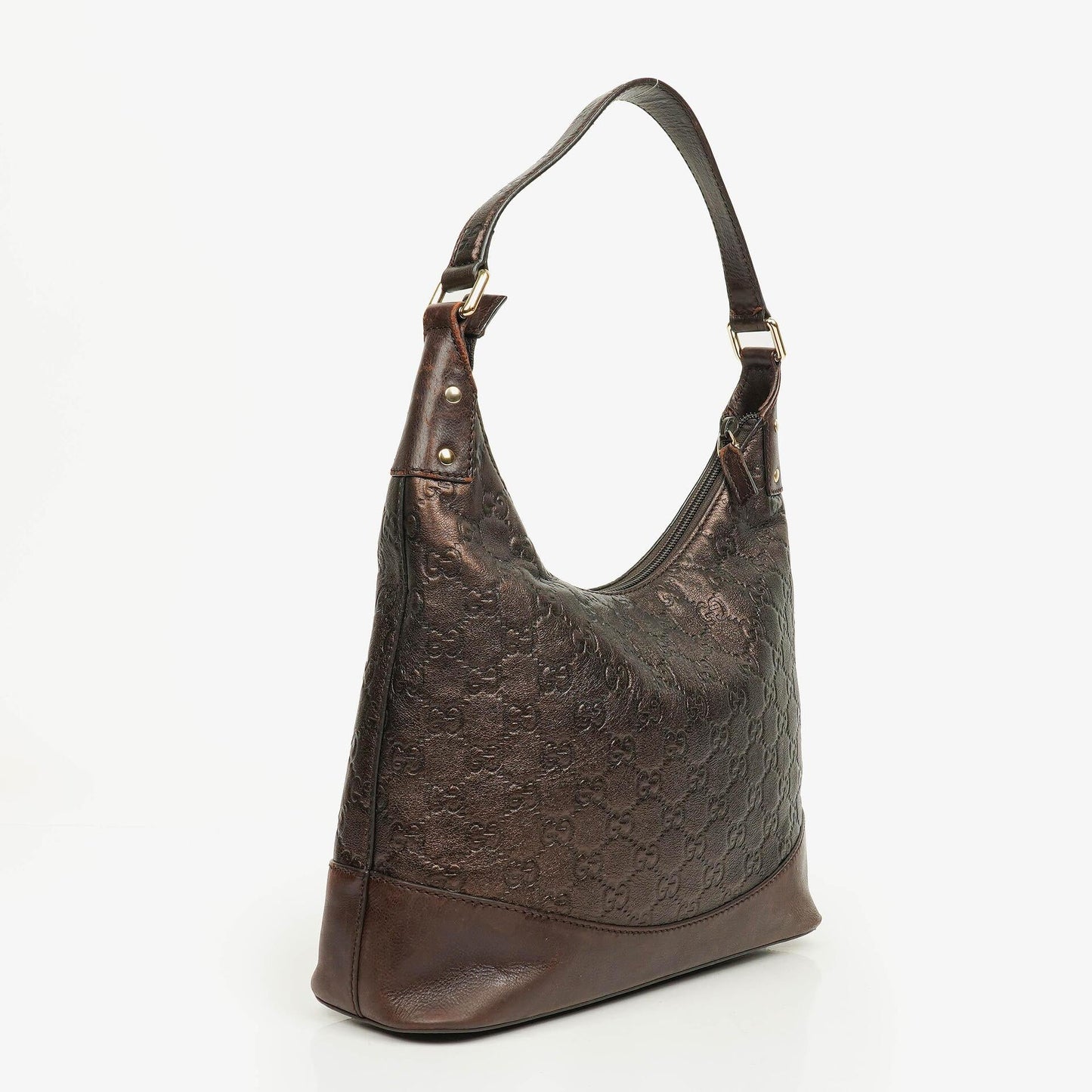 Gucci Bronze Guccissima Leather Hobo Bag