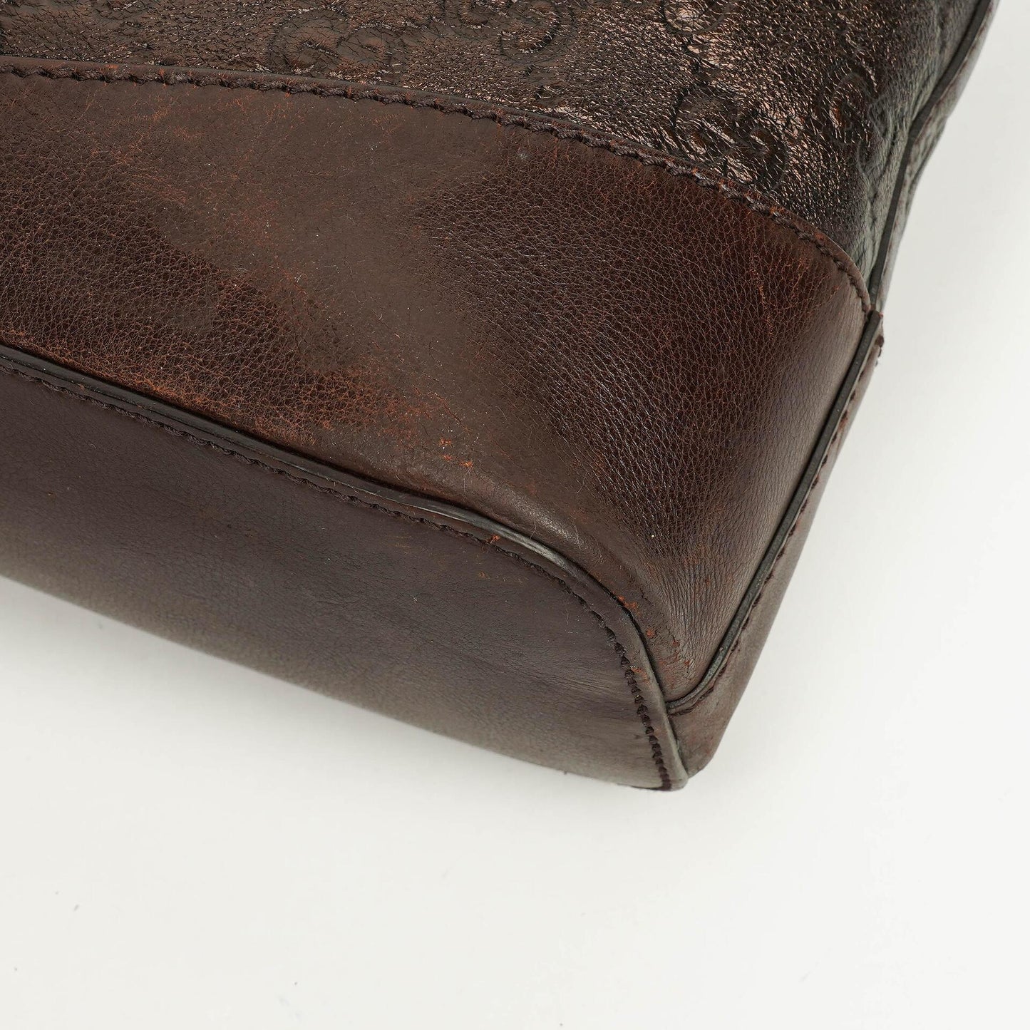 Gucci Bronze Guccissima Leather Hobo Bag