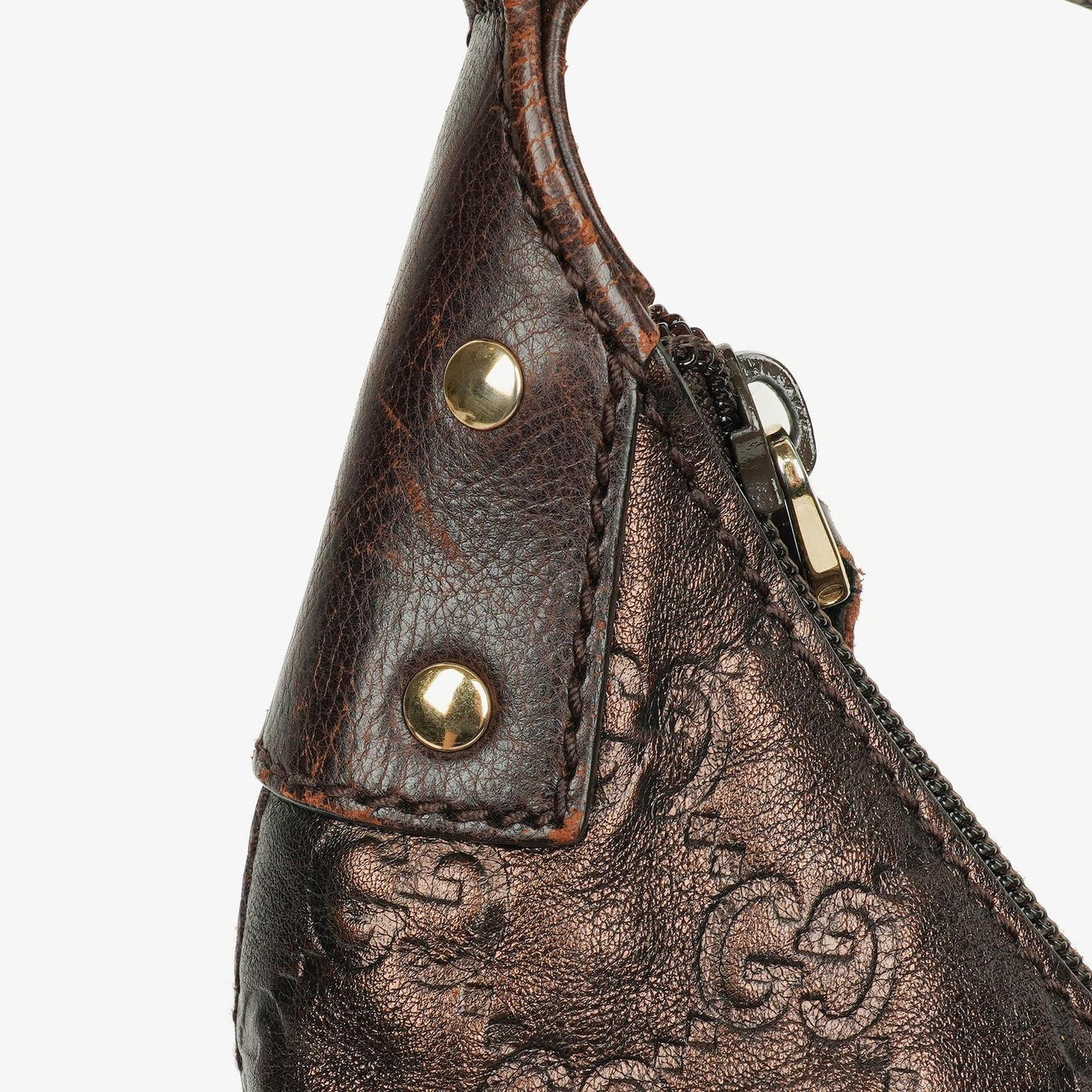 Gucci Bronze Guccissima Leather Hobo Bag