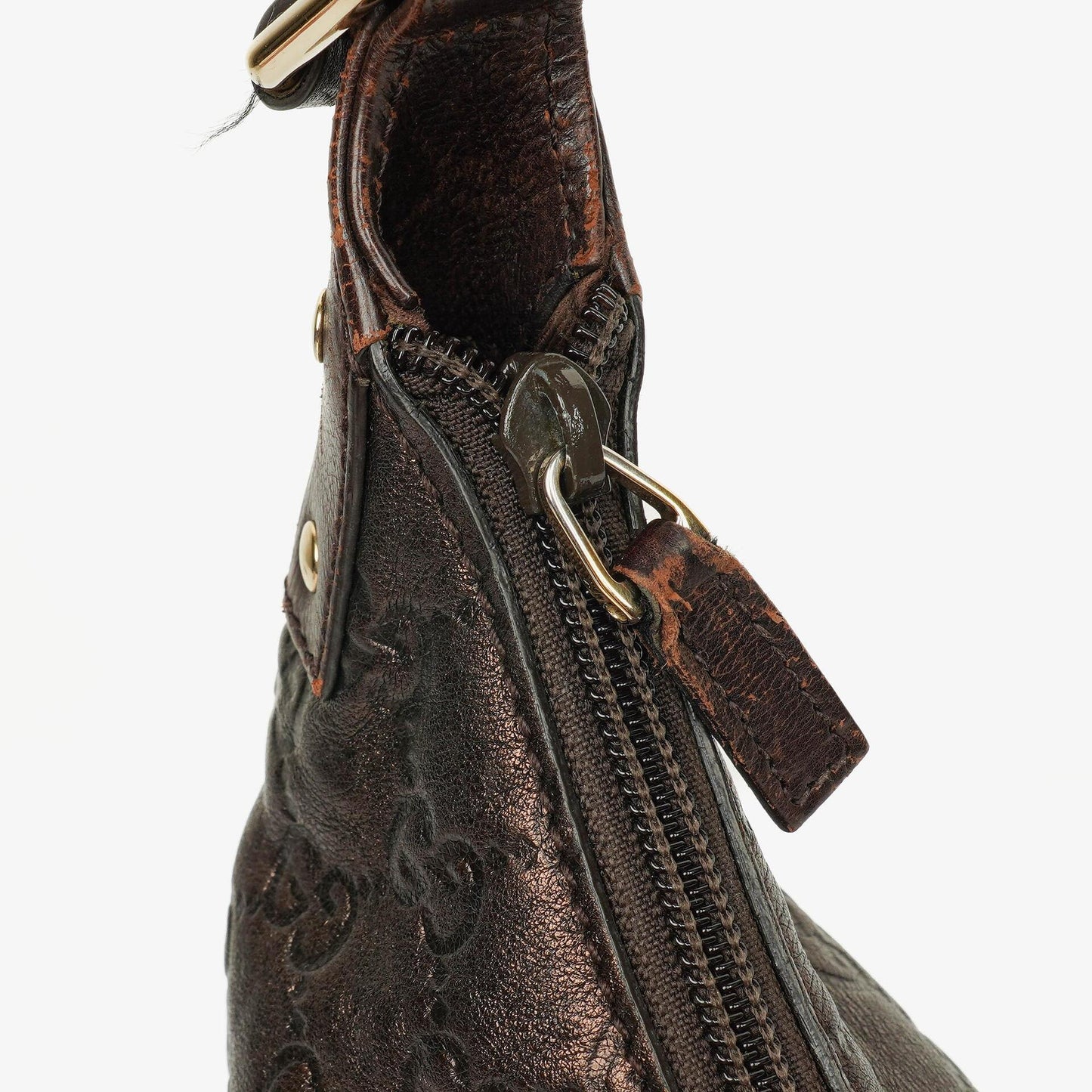 Gucci Bronze Guccissima Leather Hobo Bag