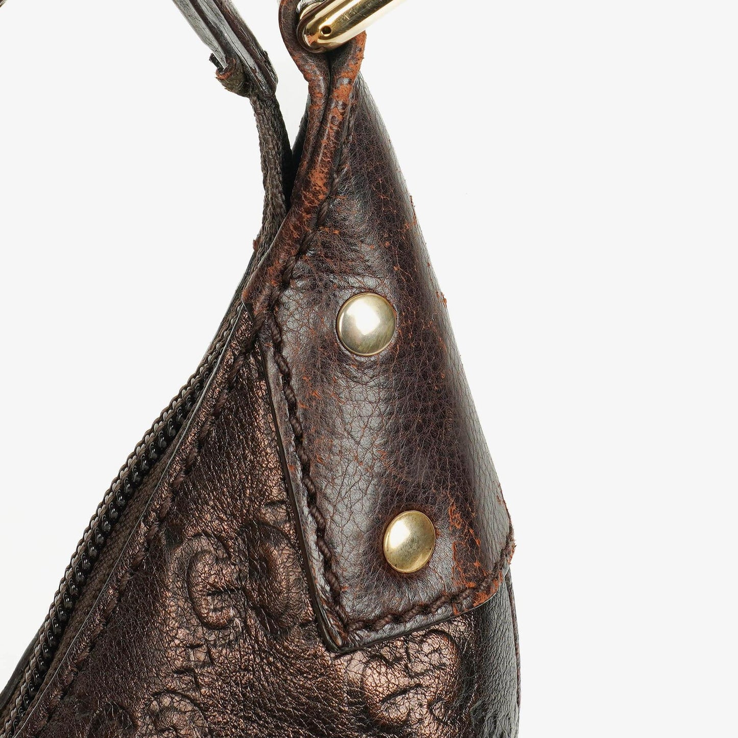 Gucci Bronze Guccissima Leather Hobo Bag