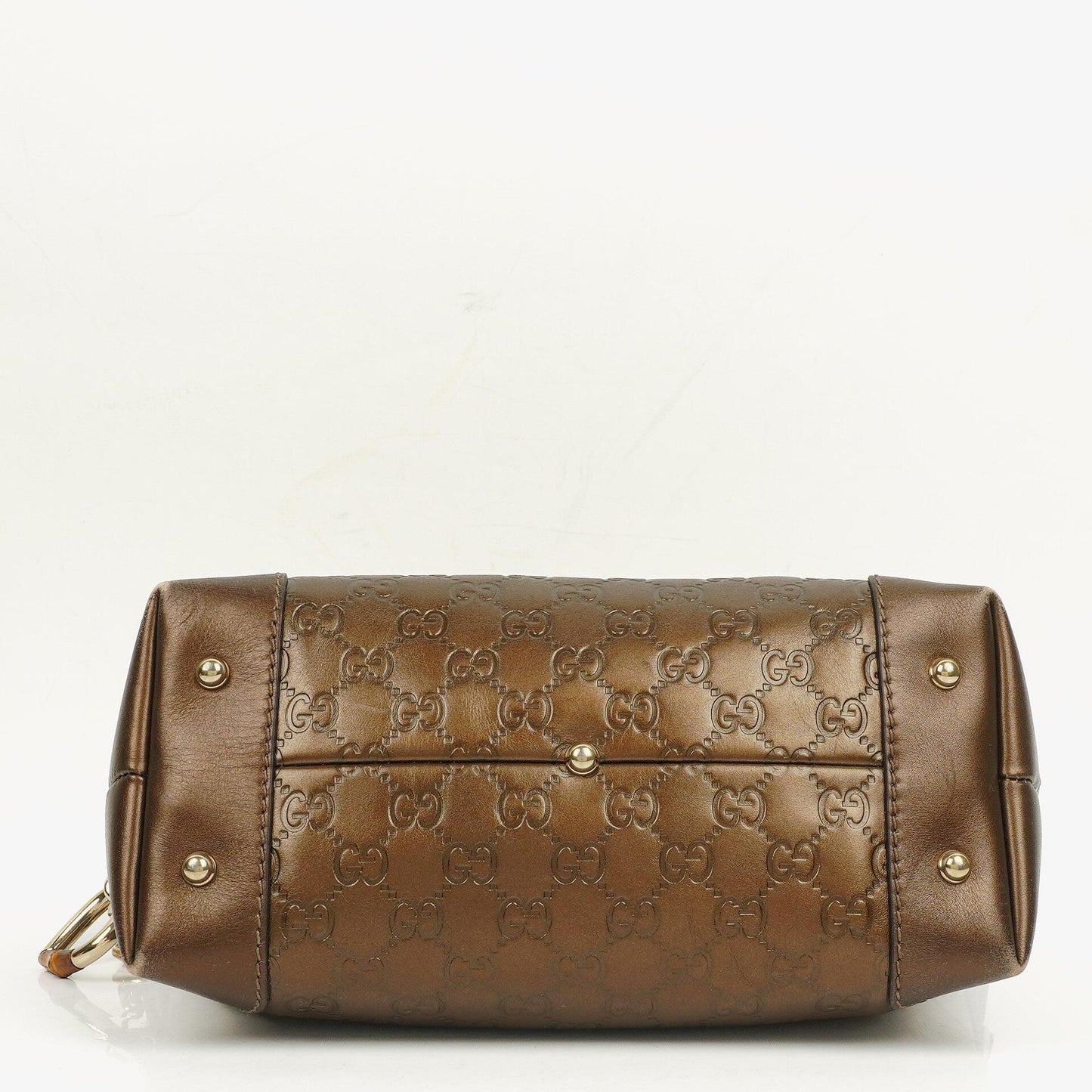 Gucci Bronze Metallic Guccissima Leather Heart-Bit Hobo Bag