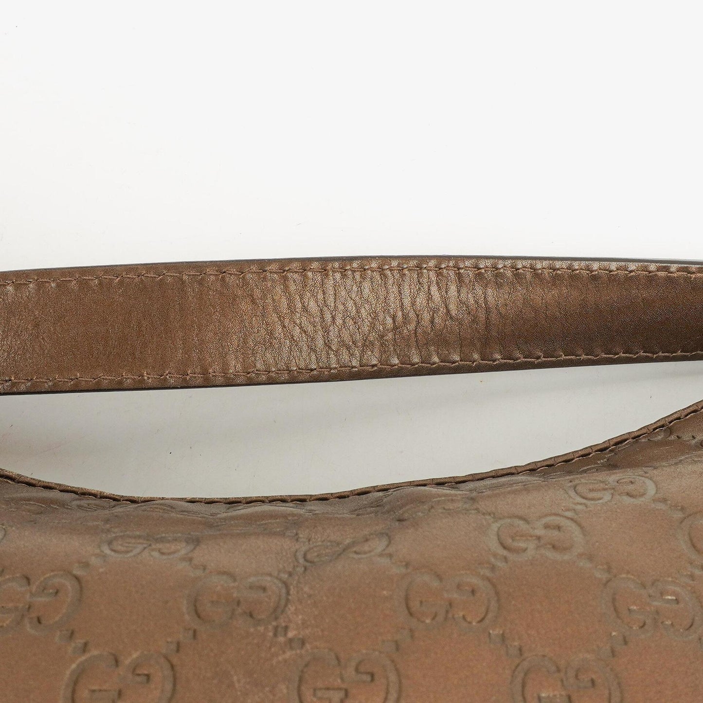 Gucci Bronze Metallic Guccissima Leather Heart-Bit Hobo Bag