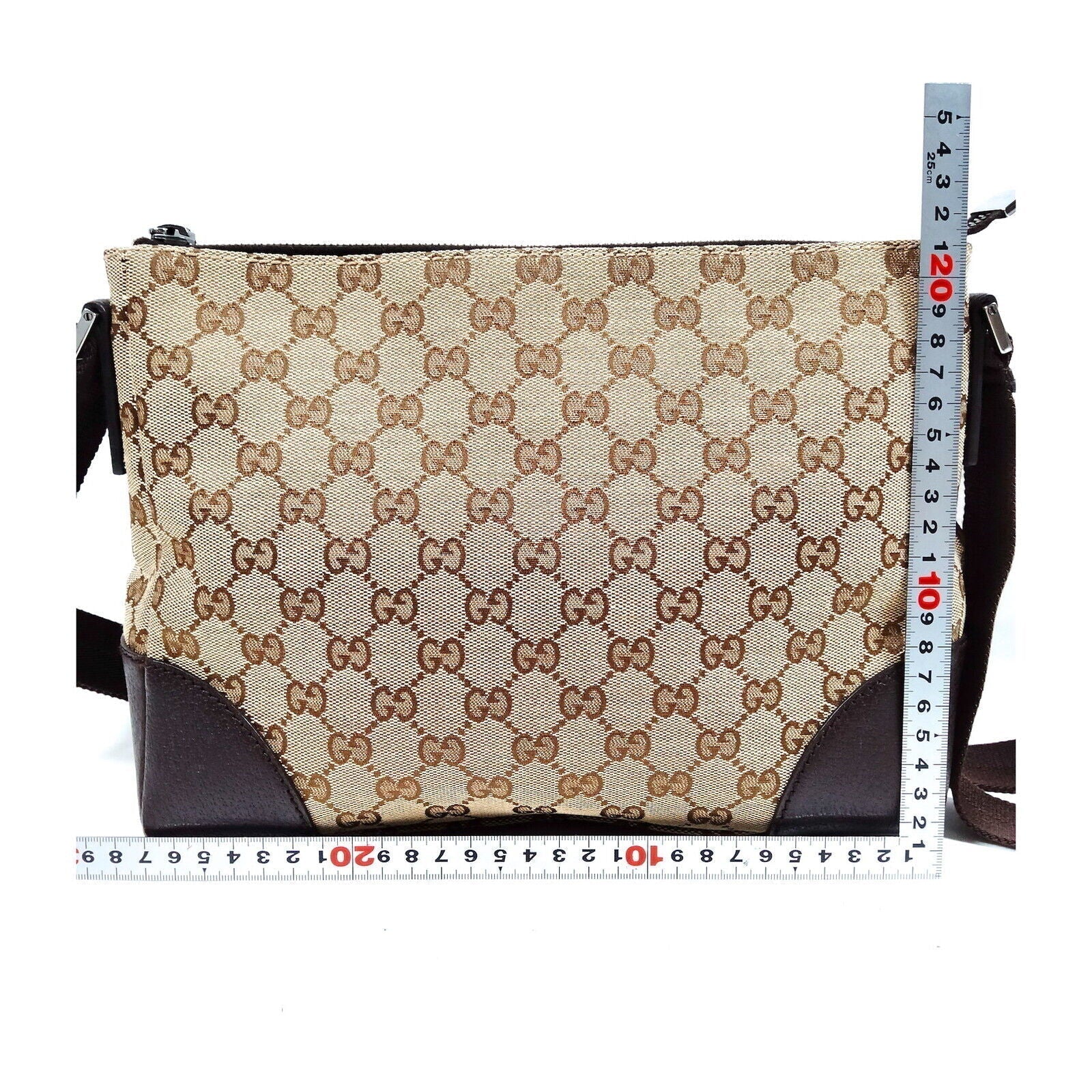 Gucci Brown Canvas Crossbody Style 1