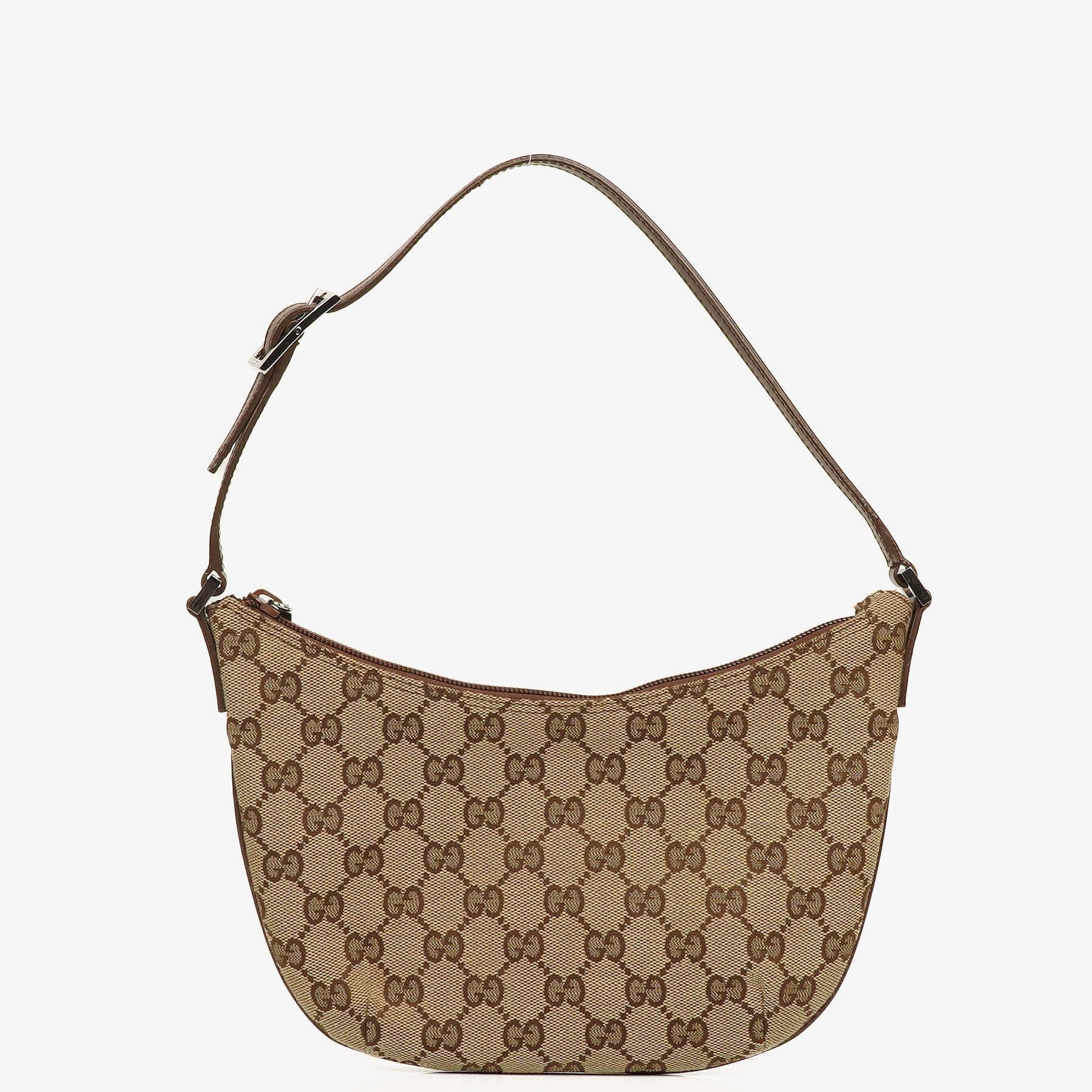 Gucci Brown GG Canvas Small Hobo Bag