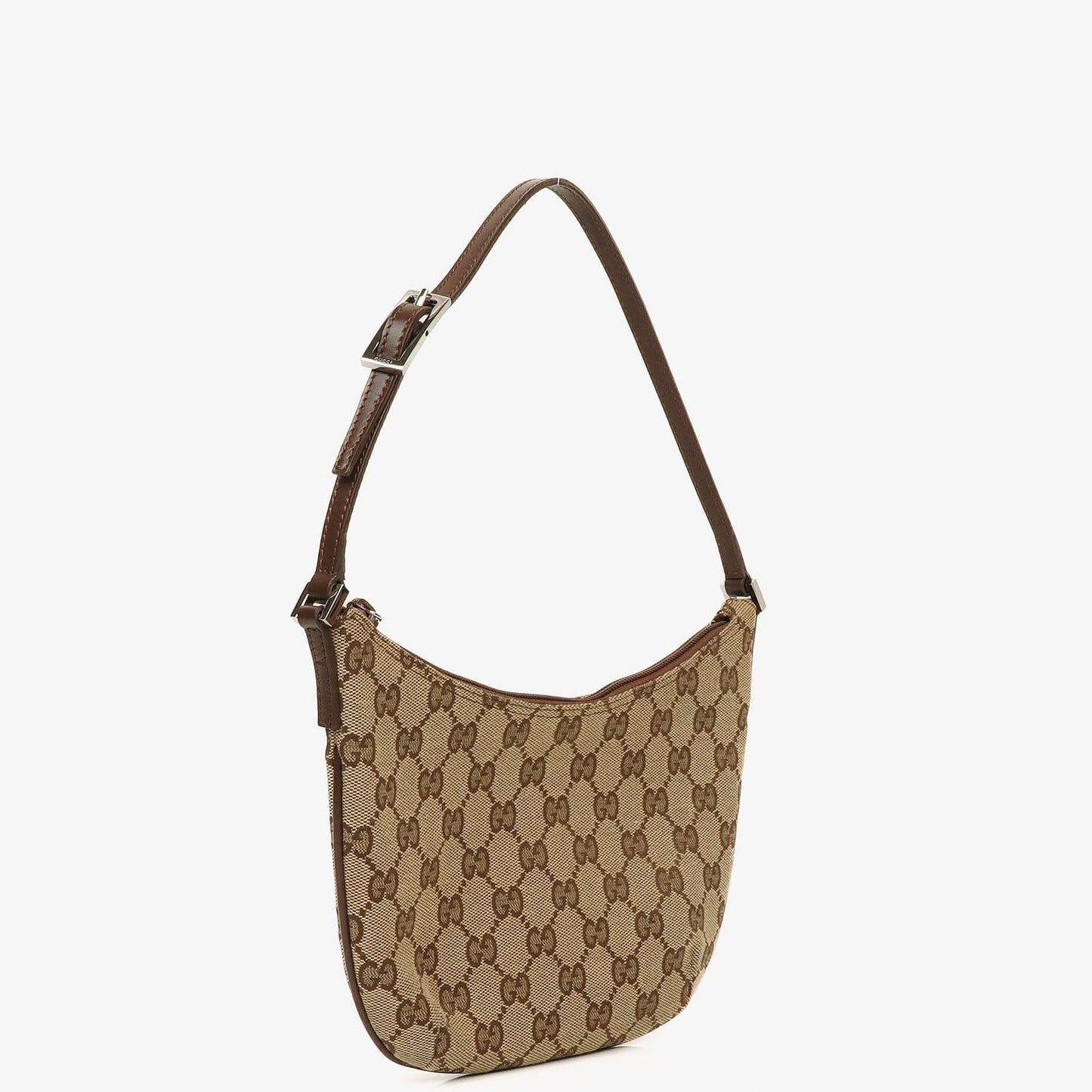 Gucci Brown GG Canvas Small Hobo Bag