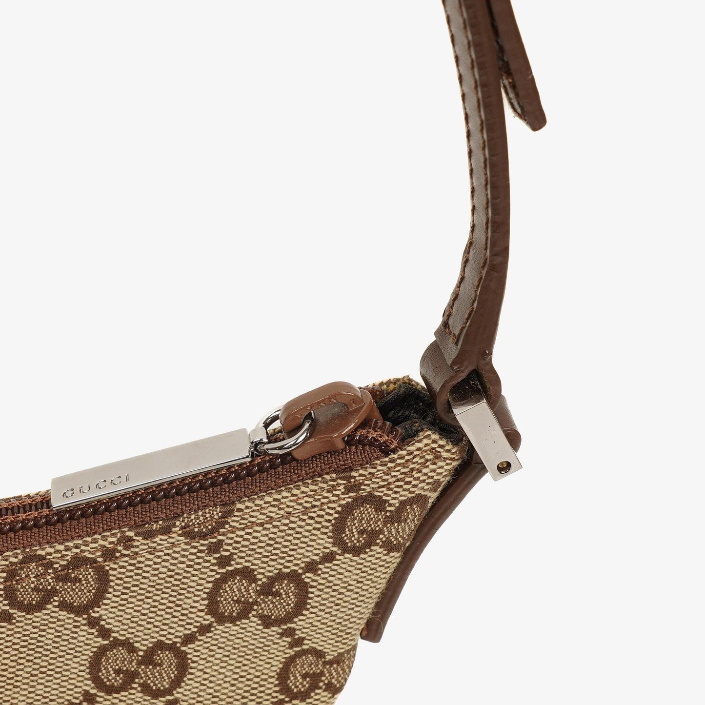 Gucci Brown GG Canvas Small Hobo Bag