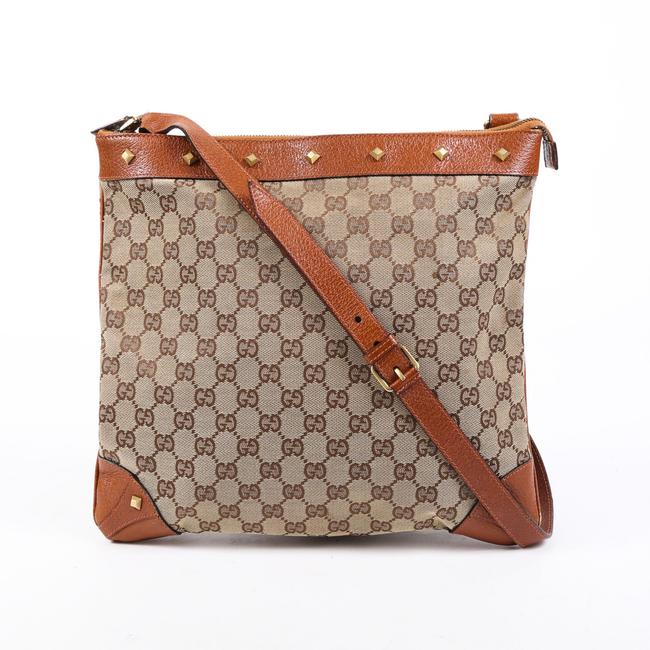 Gucci Monogram Caro Leather Canvas Crossbody
