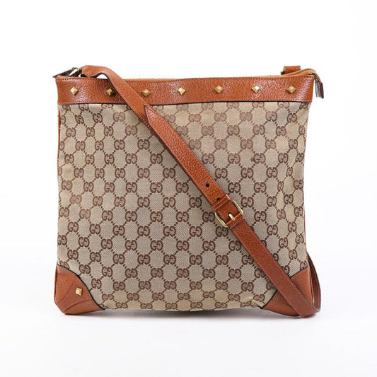 Gucci Monogram Caro Leather Canvas Crossbody