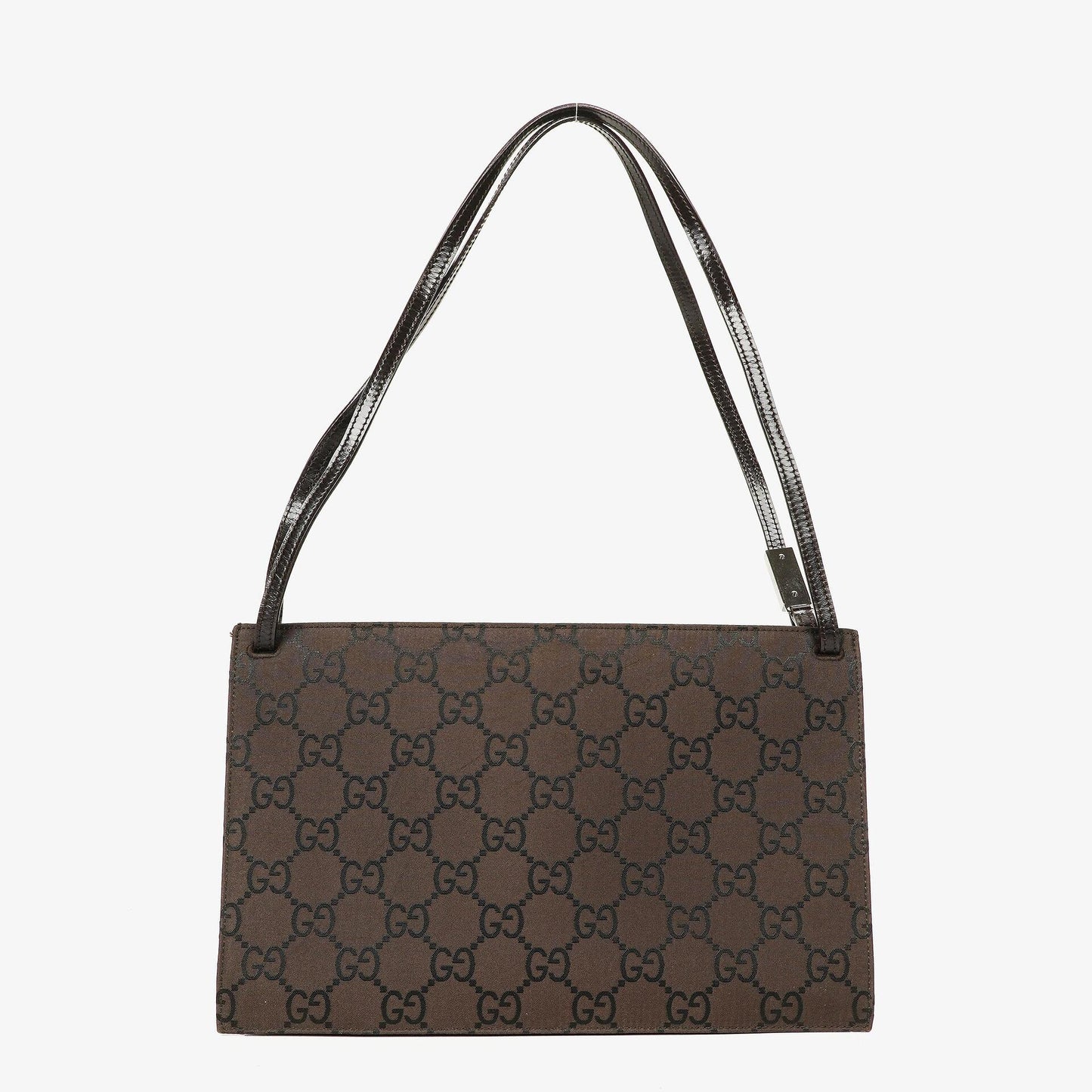Gucci Brown GG Nylon Double Pocket Shoulder Bag