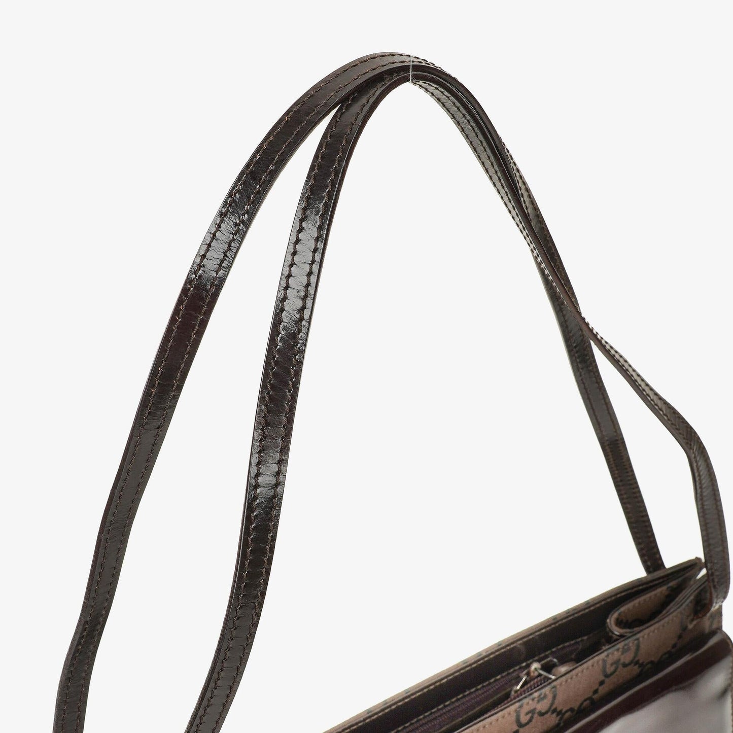 Gucci Brown GG Nylon Double Pocket Shoulder Bag