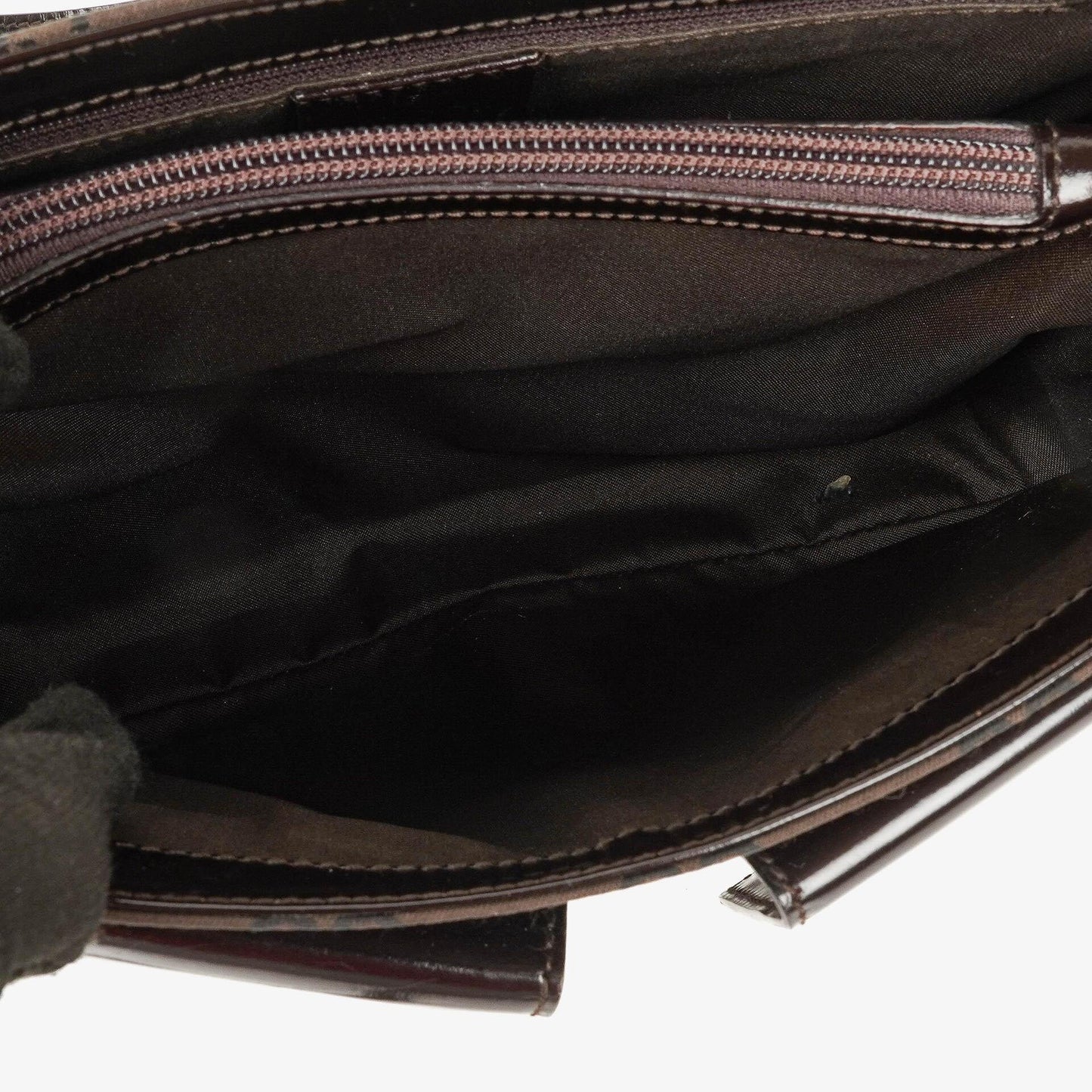 Gucci Brown GG Nylon Double Pocket Shoulder Bag