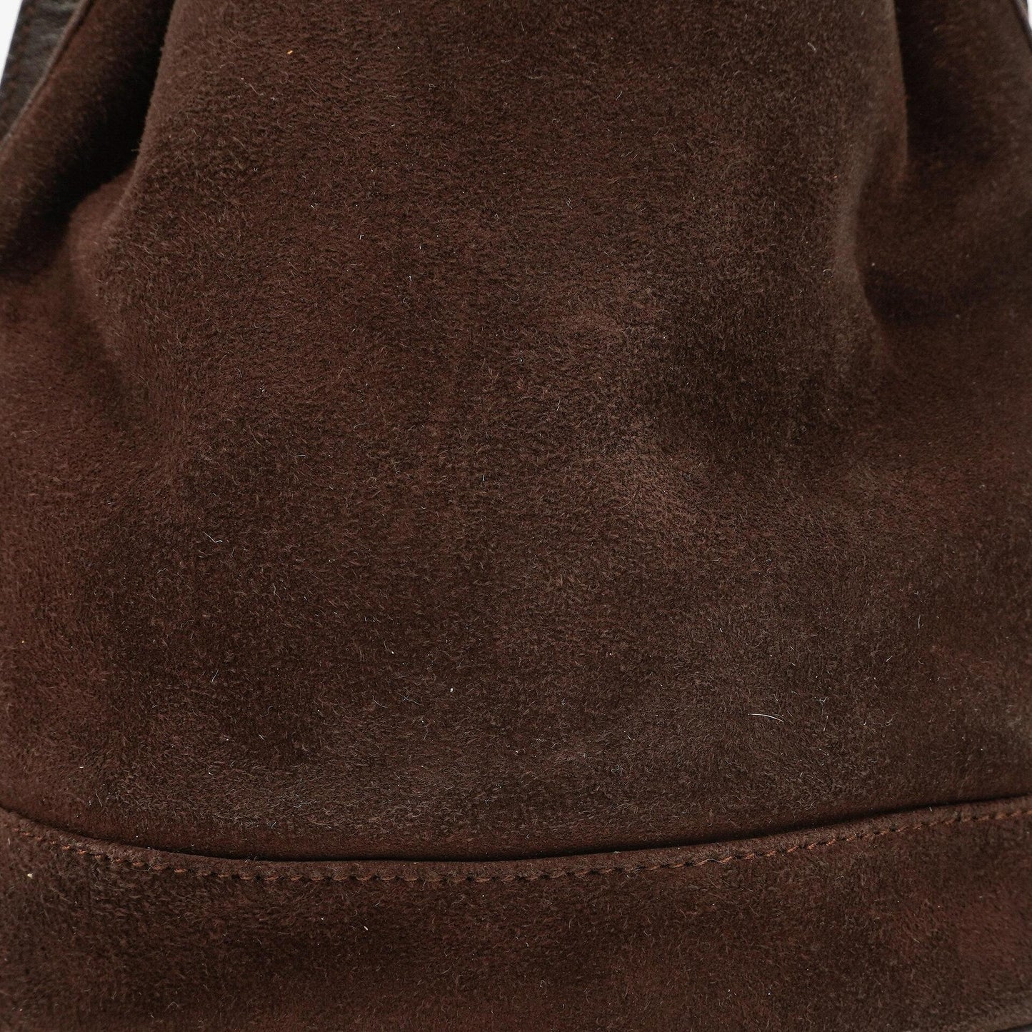 Gucci Brown Leather And Suede Horsebit Chain Drawstring Bucket Bag