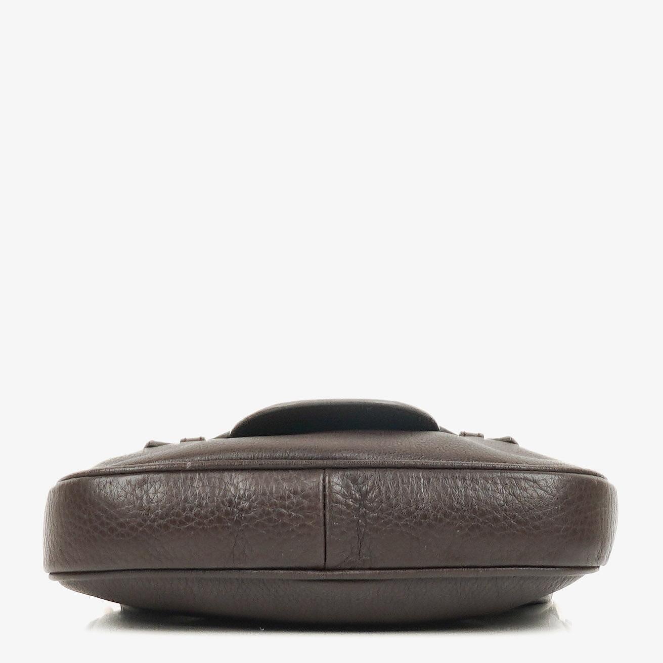 Gucci Brown Leather Dressage Crossbody Bag