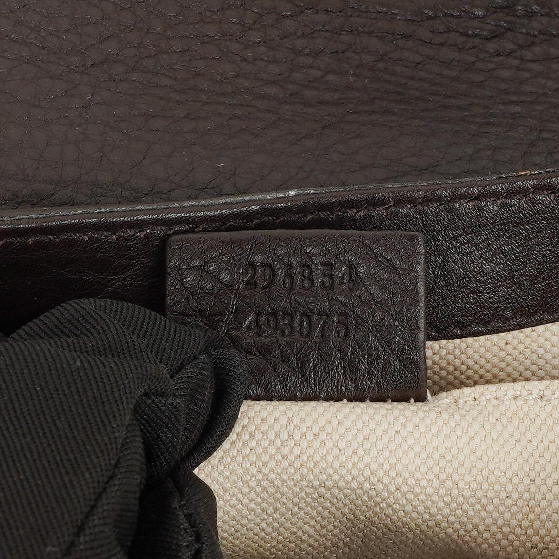 Gucci Brown Leather Dressage Crossbody Bag