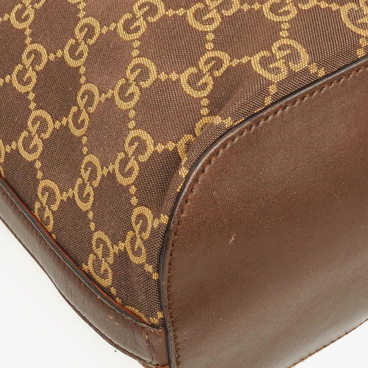 Gucci Brown Monogram GG Canvas Tote Bag