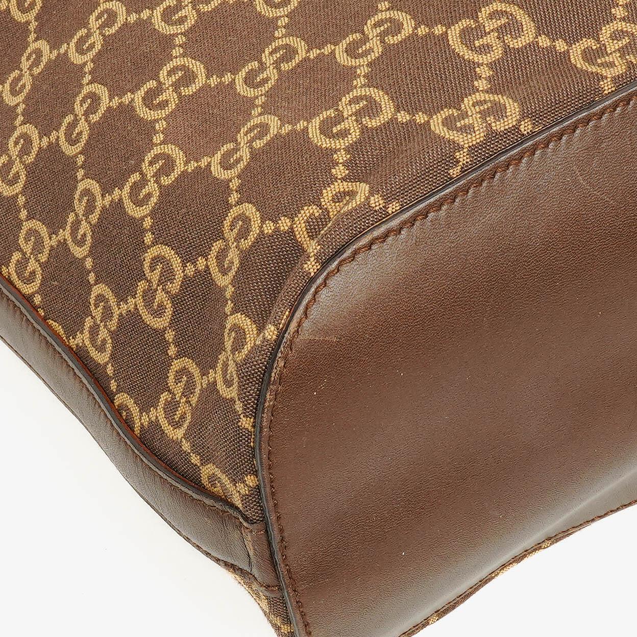 Gucci Brown Monogram GG Canvas Tote Bag