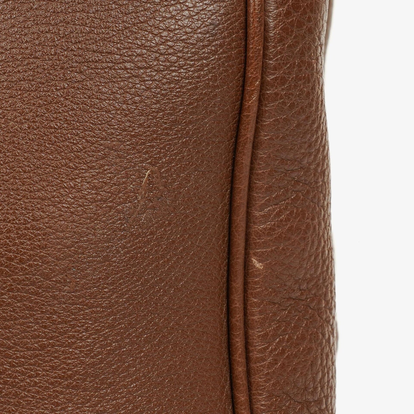 Gucci Brown Pebbled Calfskin Medium Bamboo Shopper Tote Bag