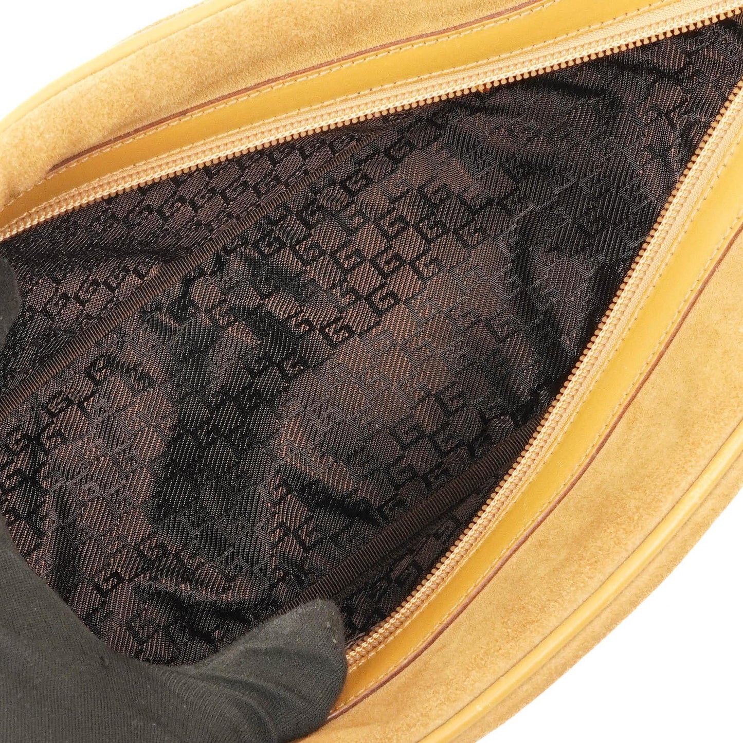 Gucci Brown Suede and Leather Bamboo Top Handle