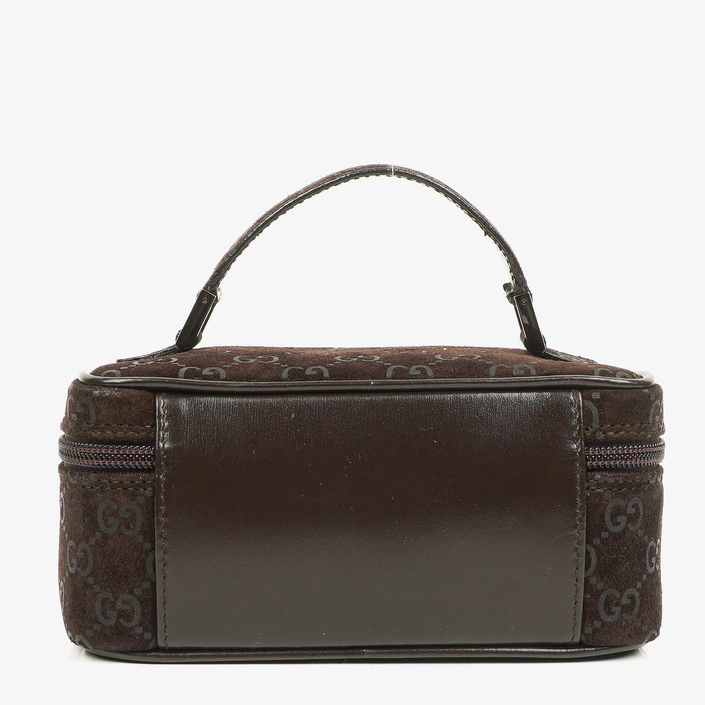Gucci Brown Suede GG Vanity Bag