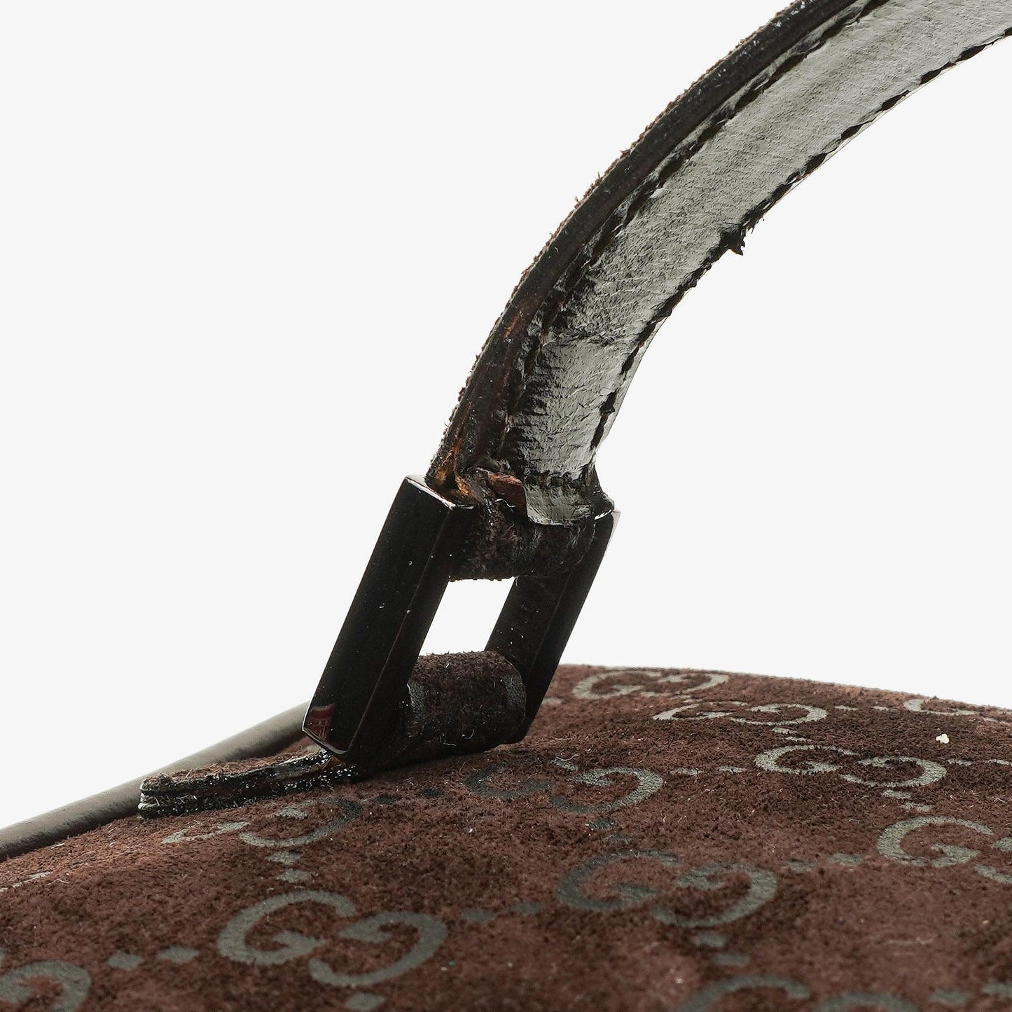 Gucci Brown Suede GG Vanity Bag