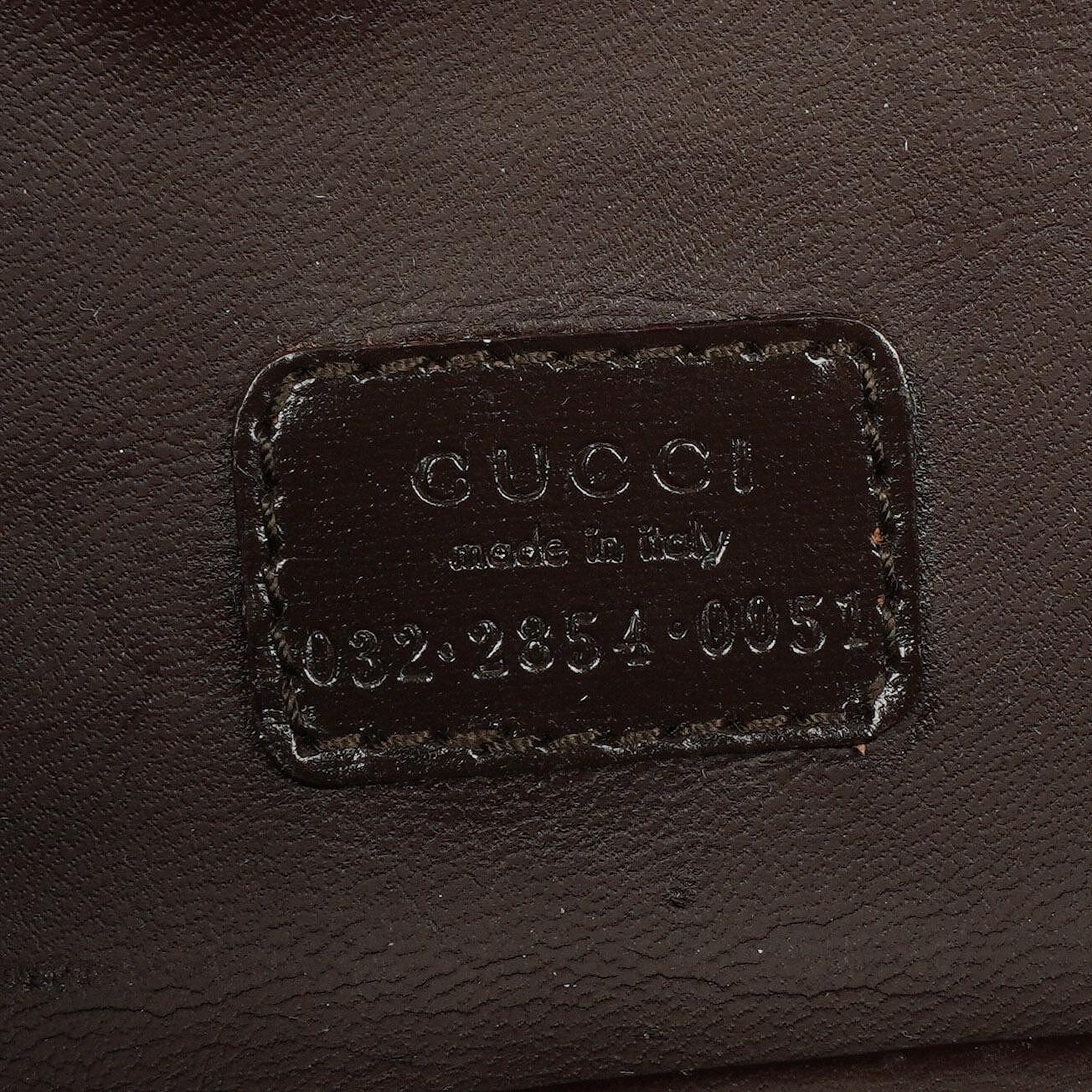 Gucci Brown Suede GG Vanity Bag