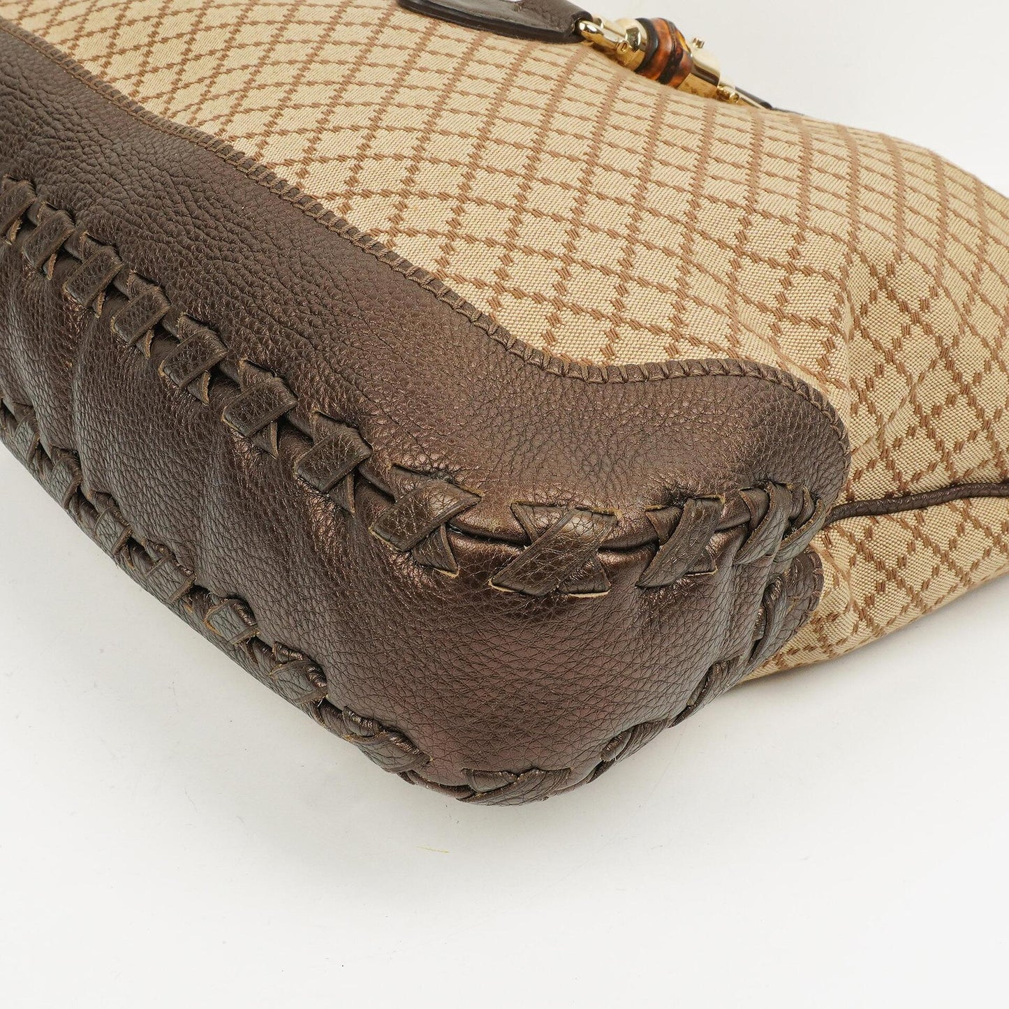 Gucci Brown/Light Beige Diamante Large New Jackie Hobo Bag