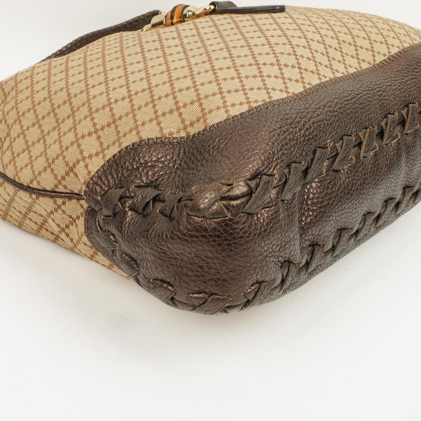 Gucci Brown/Light Beige Diamante Large New Jackie Hobo Bag
