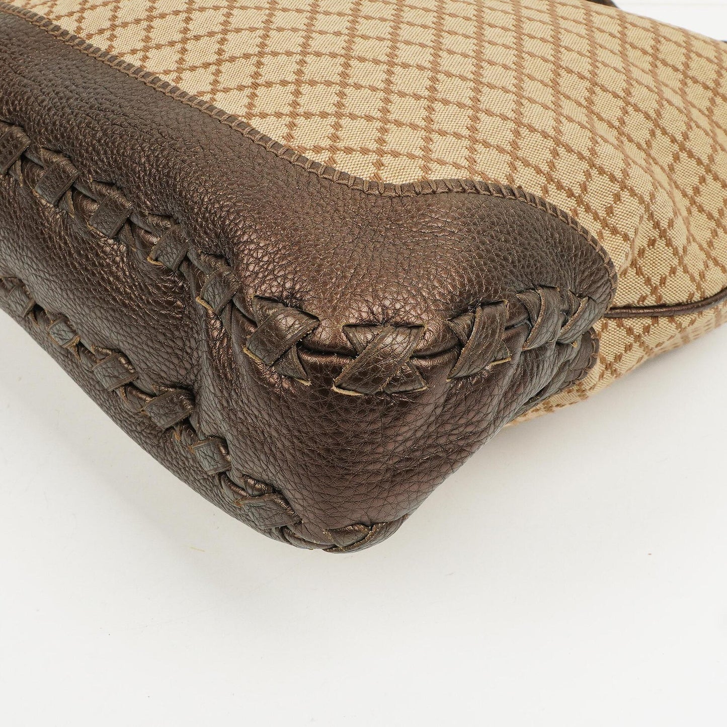 Gucci Brown/Light Beige Diamante Large New Jackie Hobo Bag